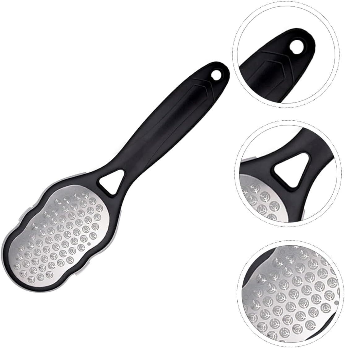 Healeved 1Pc Stainless Steel Foot File Callus Remover Tool Ergonomic Design for Smooth Feet Pedicure Essential for Dead Skin and Corn Removal Black image number 6