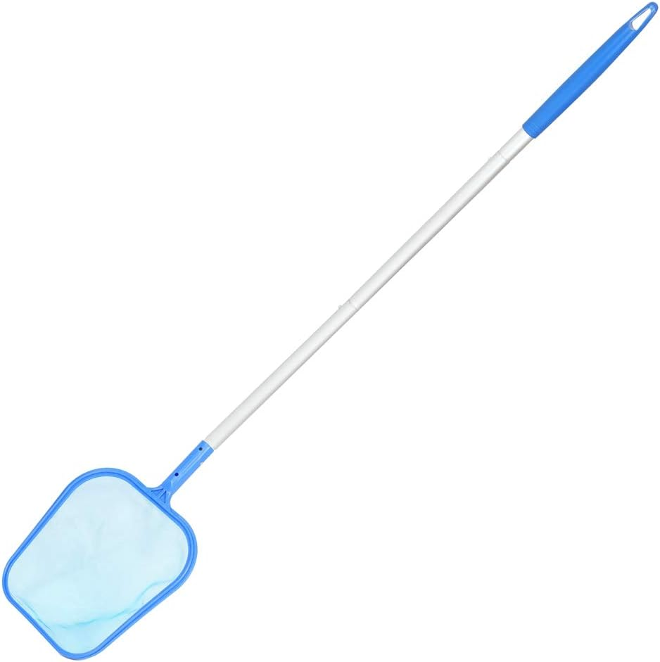 Pool Leaf Skimmer Pool Net Rake with 5 Extension Poles for Swimming Ponds Hot Springs Baths and Large Fish Tanks image number 6
