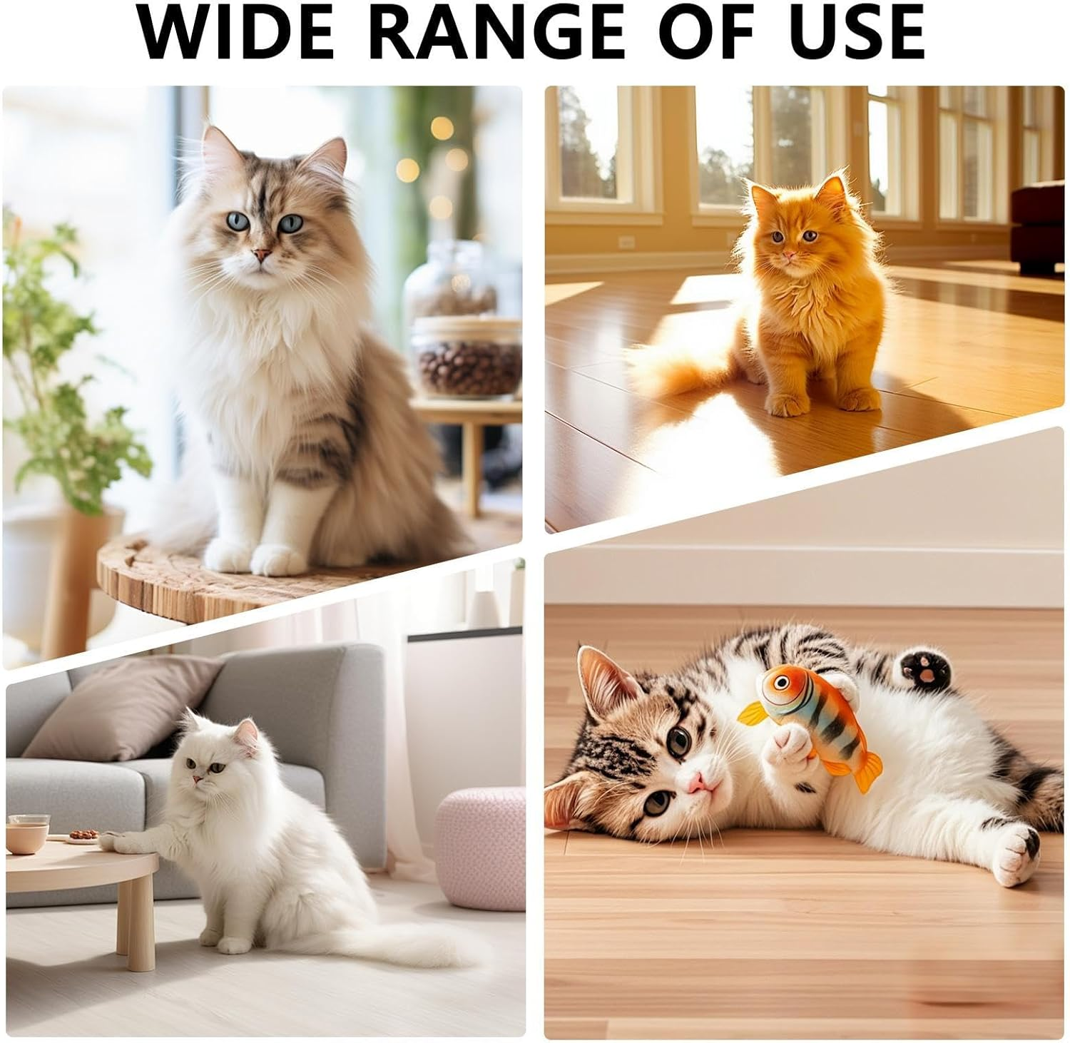 Nkmifeg Cat Self Groomer | Cat Arch Grooming Brush with Scratching Pad - Bite-Resistant Kitten Scratch Toys, Pet Supplies for Small Large Kitten Play Relaxation image number 3