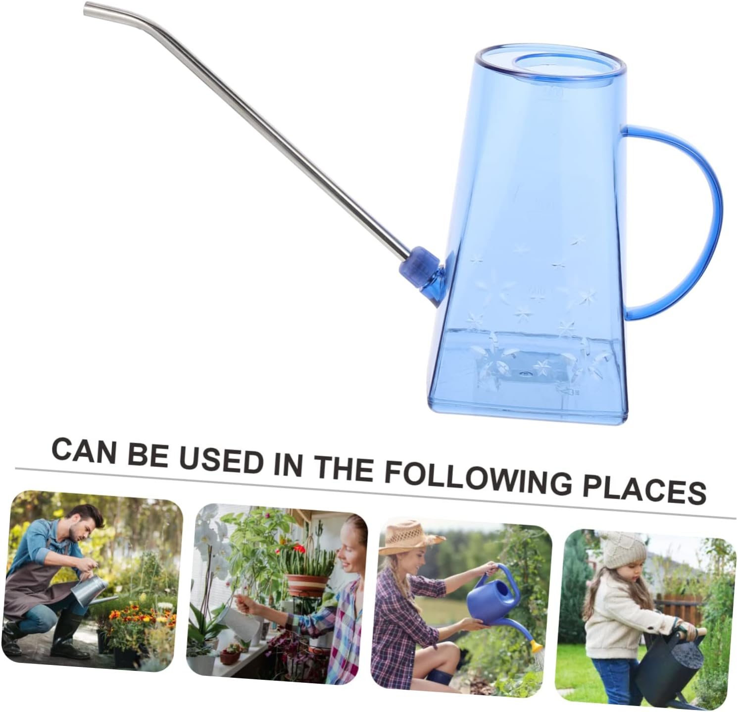 Long Spout Watering Can for Garden Outdoor Use Household Metal Plant Watering Pot Extended Spout for Home and Garden - Pink image number 5