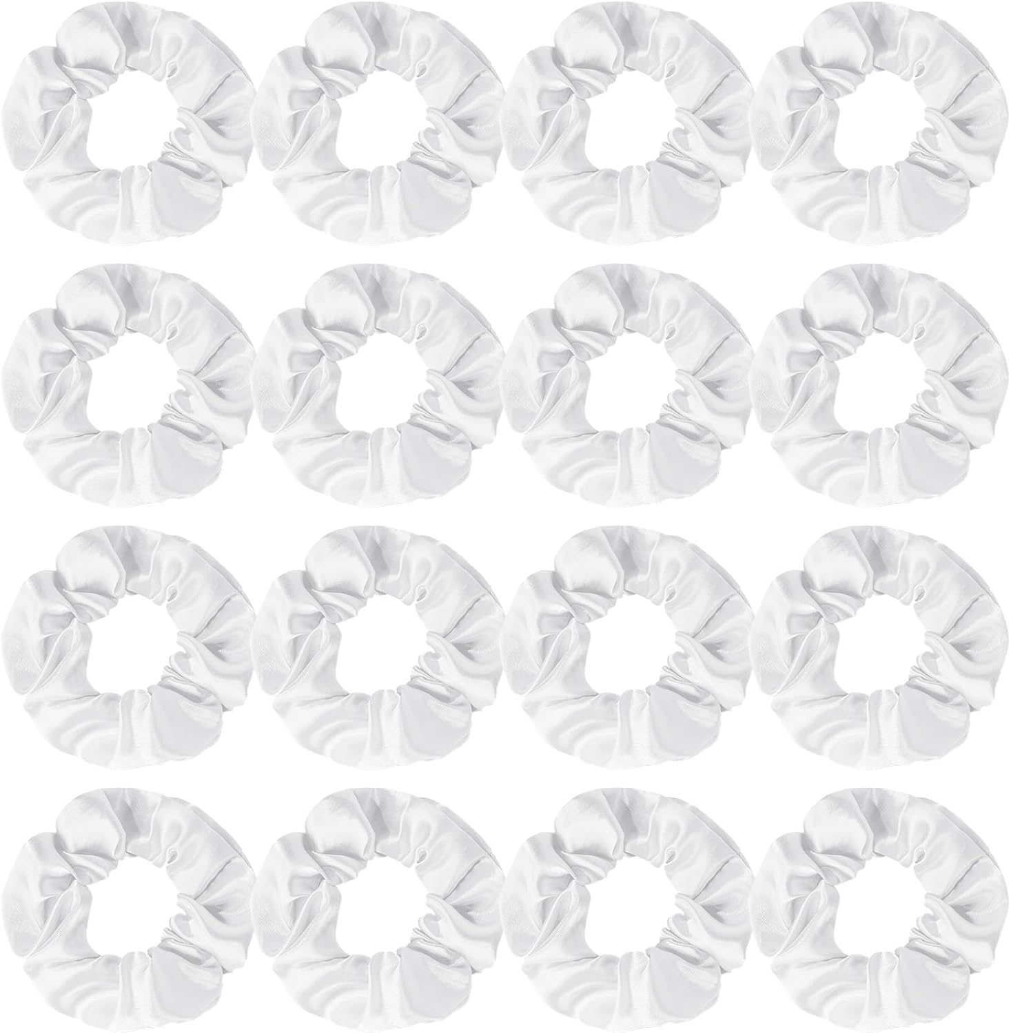 16 Pacs Satin Scrunchies Bridesmaid Proposal Gifts Hair Ties Scrunchies for Women Girls Bachelorette Party Favors (Light Blue) image number 6