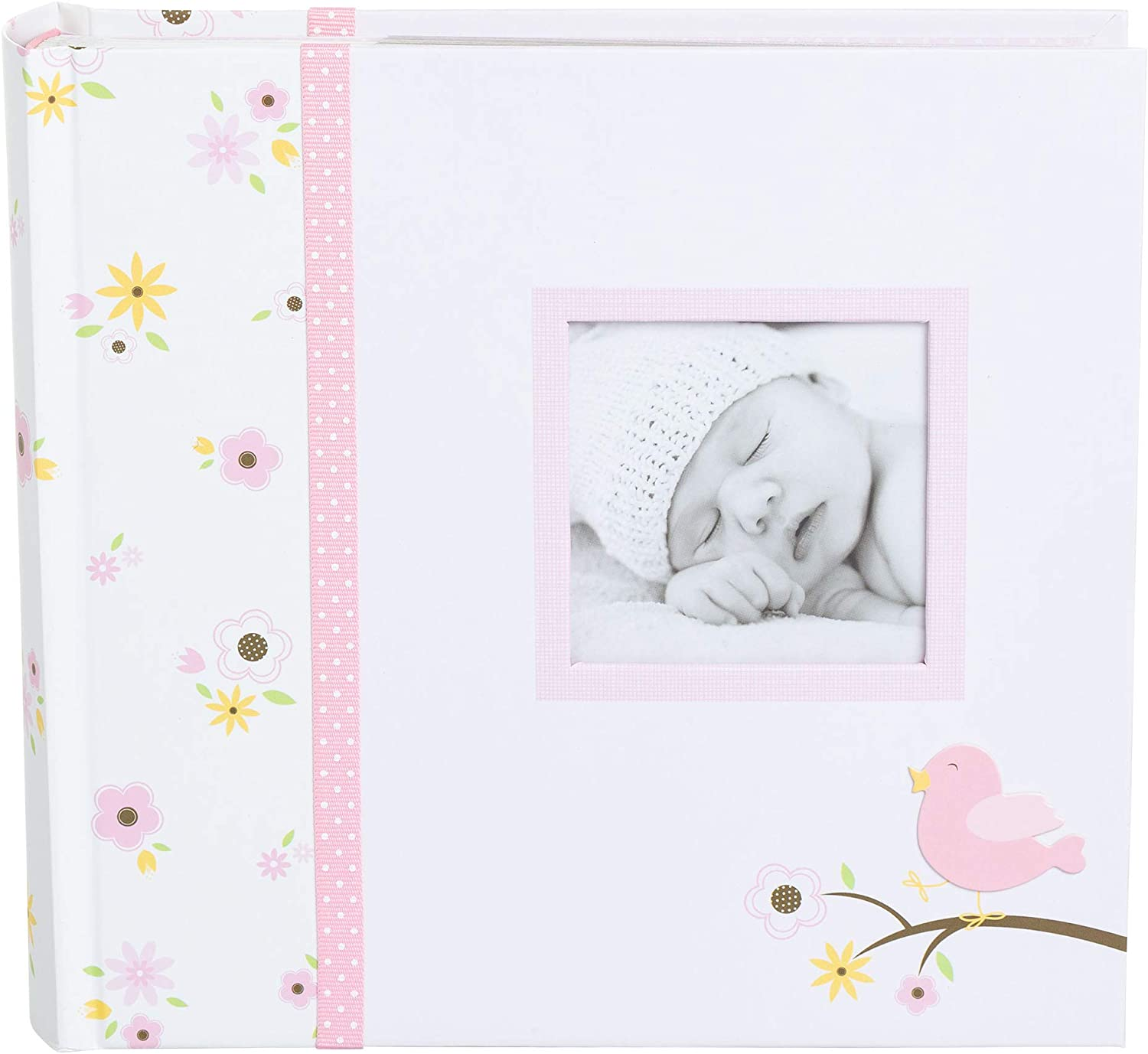 Lil Peach Bird Photo Album, Memory Keepsake Babybook, Gender-Neutral Baby Accessory for New and Expecting Parents, Pink image number 5