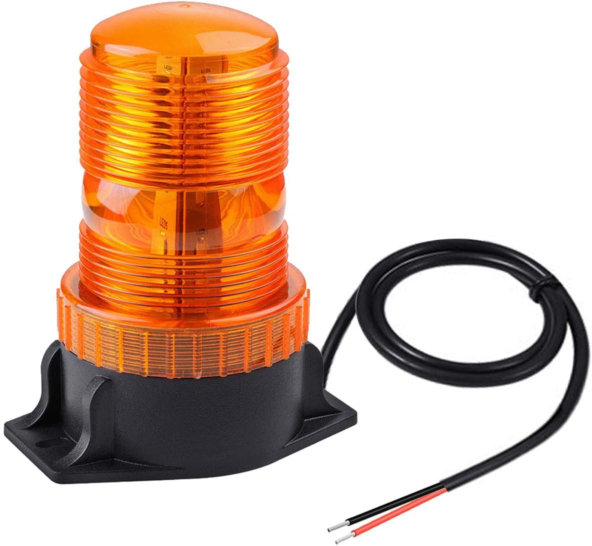 12V-24V Magnetic Amber LED Emergency Warning Flashing Safety Strobe Beacon Light for Golf Cart Tow Truck Tractor Forklift SUV Utility Car Construction Vehicle image number 5