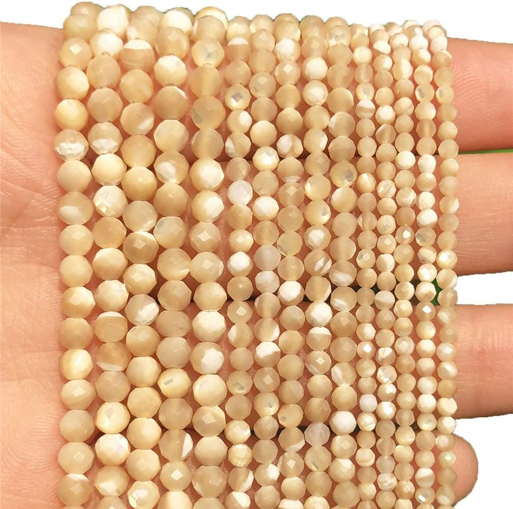 Natural Stone Beads Faceted Small Waist Loose Beads for Jewelry Making DIY Bracelet Accessories image number 1