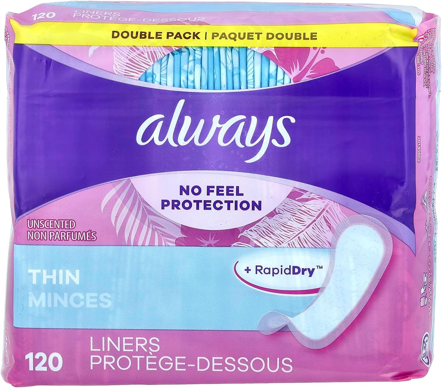 Always Thin Daily Liners, Unscented, 120 Liners image number 2