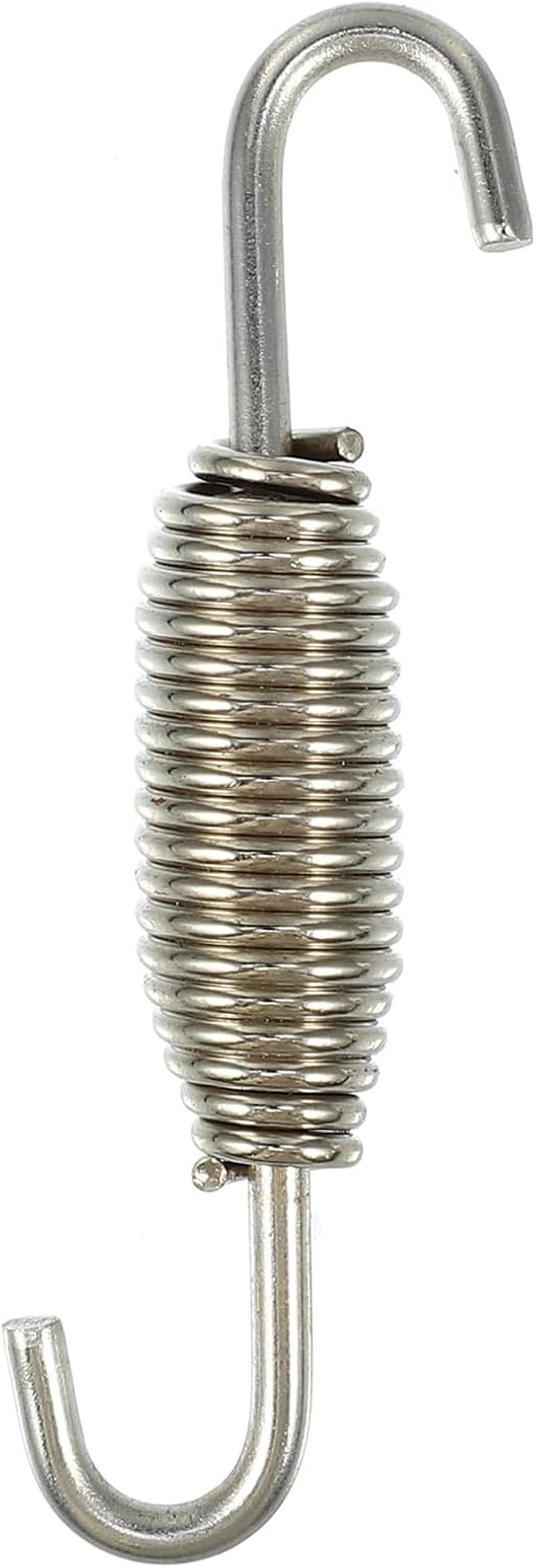 X AUTOHAUX 2Pcs 68Mm 2.68" Motorcycle Muffler Exhaust Pipe Spring Universal Stainless Steel Silver Tone image number 5