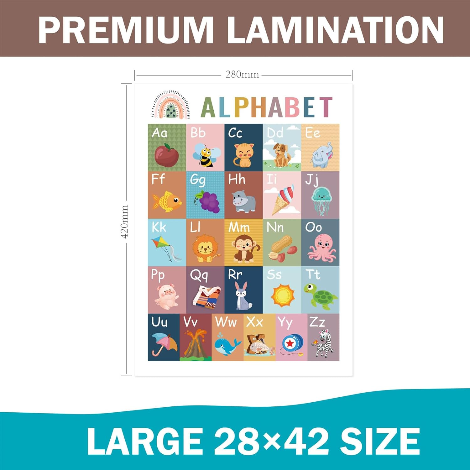 Tuoyi 16 Pieces Modern Educational Posters for Toddlers, Kindergarten Learning Poster Charts for Toddlers 1-3 Homeschool and Classroom Decor for Kids' Walls image number 1