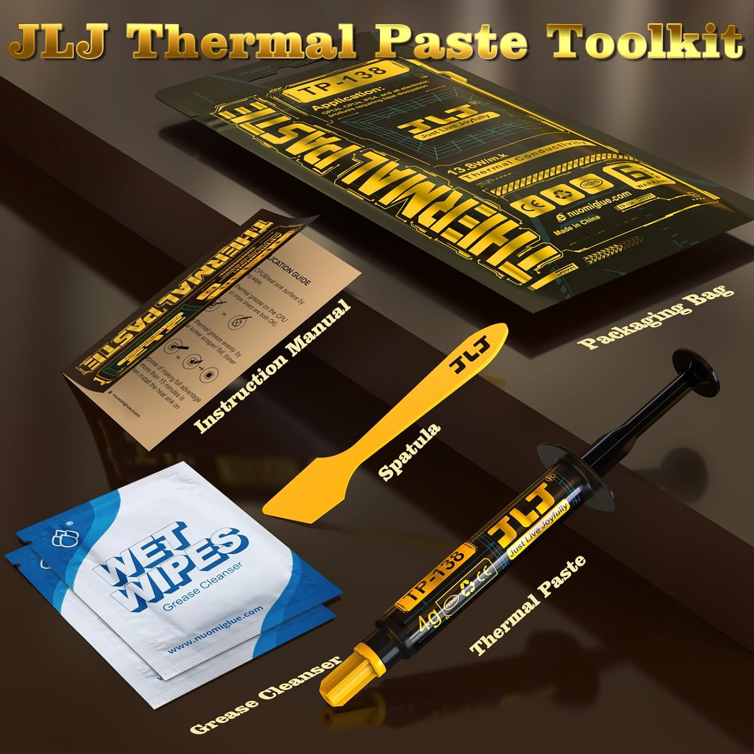 JLJ Thermal Paste CPU Compound Paste Heatsink for Ic/Processor/Cpu/All Coolers, Carbon Based High Performance, Thermal Interface Material (4G) image number 1