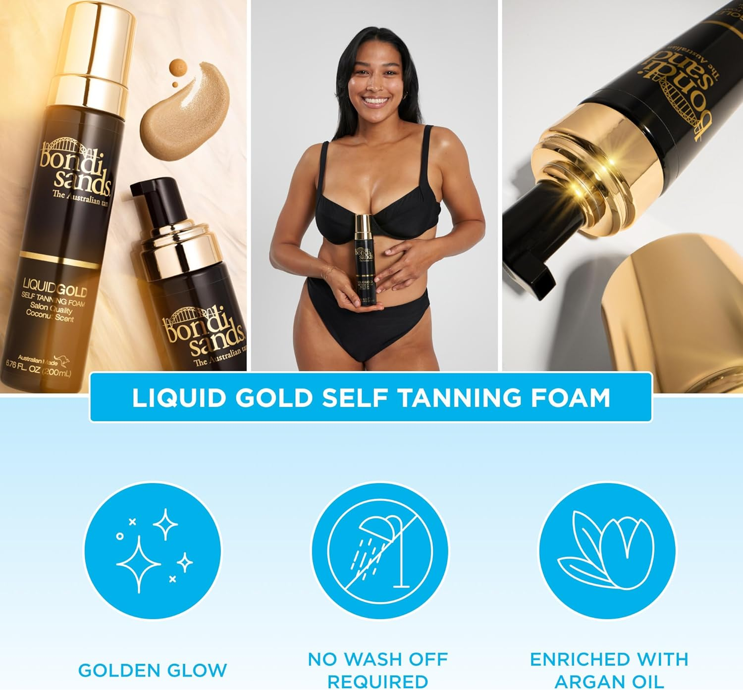 Bondi Sands Liquid Self Tanning Foam 200 Ml, Gold image number 4