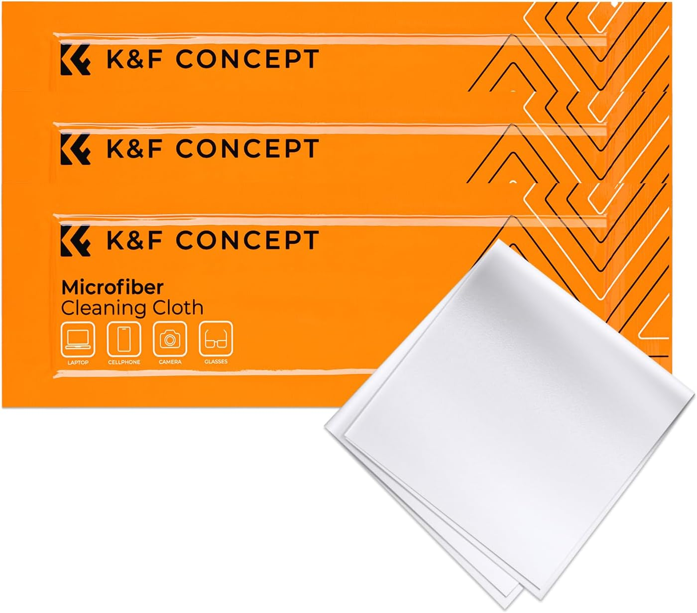 K&F Concept Import Microfiber Cleaning Cloths, 20-Pack Vacuum Wrapped for Camera Lens/Eyeglasses/Iphones/Computers/Ipad/Led Screens/Electronics/Precision Instrument