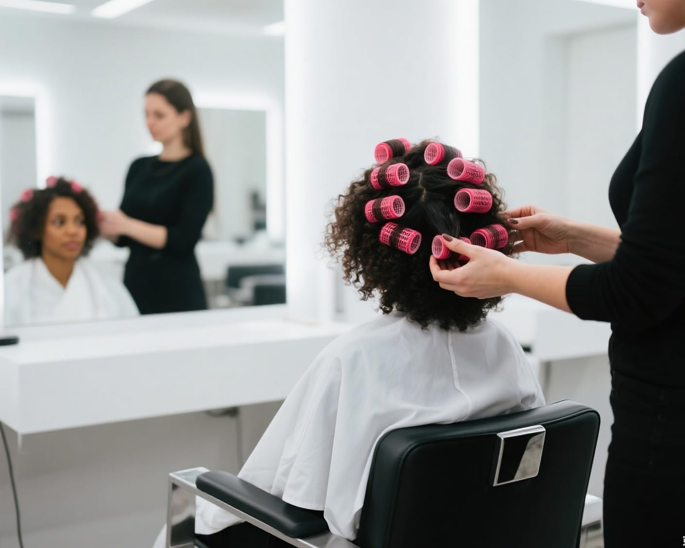 35 Pcs Hair Rollers Set with Clips 18 Salon Quality Hair Styling Tools 3 Sizes Durable Reusable Lightweight Easy to Use for All Types Hair Curlers image number 1