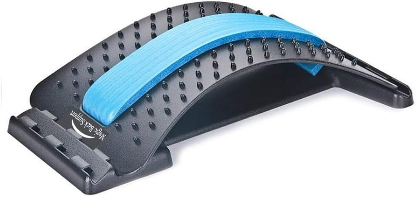 Multi-Level Back Stretching Device,Back Massager Lumbar Support Stretcher Spinal Pain Relieve Back Pain Muscle Pain Relief Black/Blue image number 2