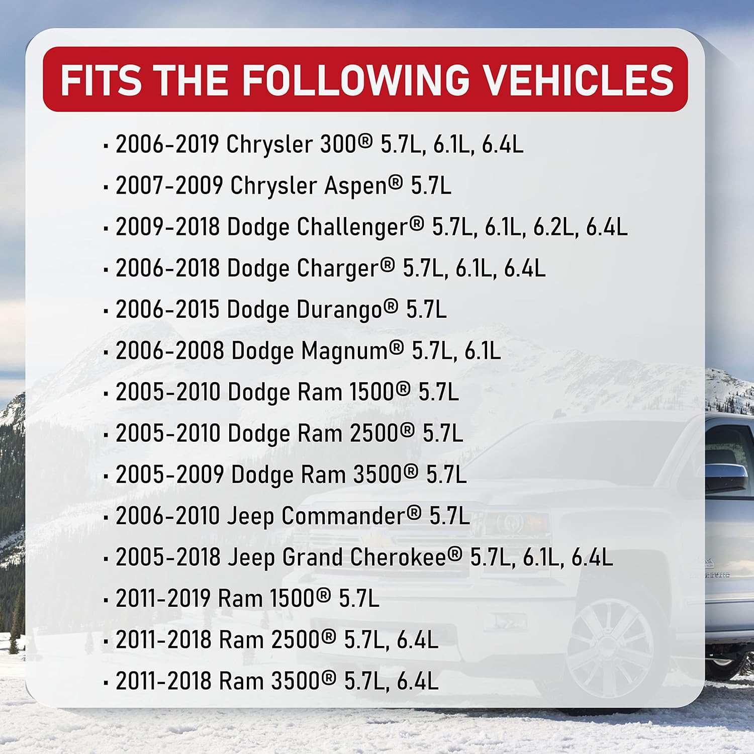Ignition Coil Pack Set of 8 - Fits Dodge Ram 1500, 2500, 3500, Jeep Grand Cherokee, Commander, Dodge Charger, Challenger 5.7L, 6.1L, 6.4L HEMI - Replaces 5602129AA, 56029129AF, 56029129AA image number 6