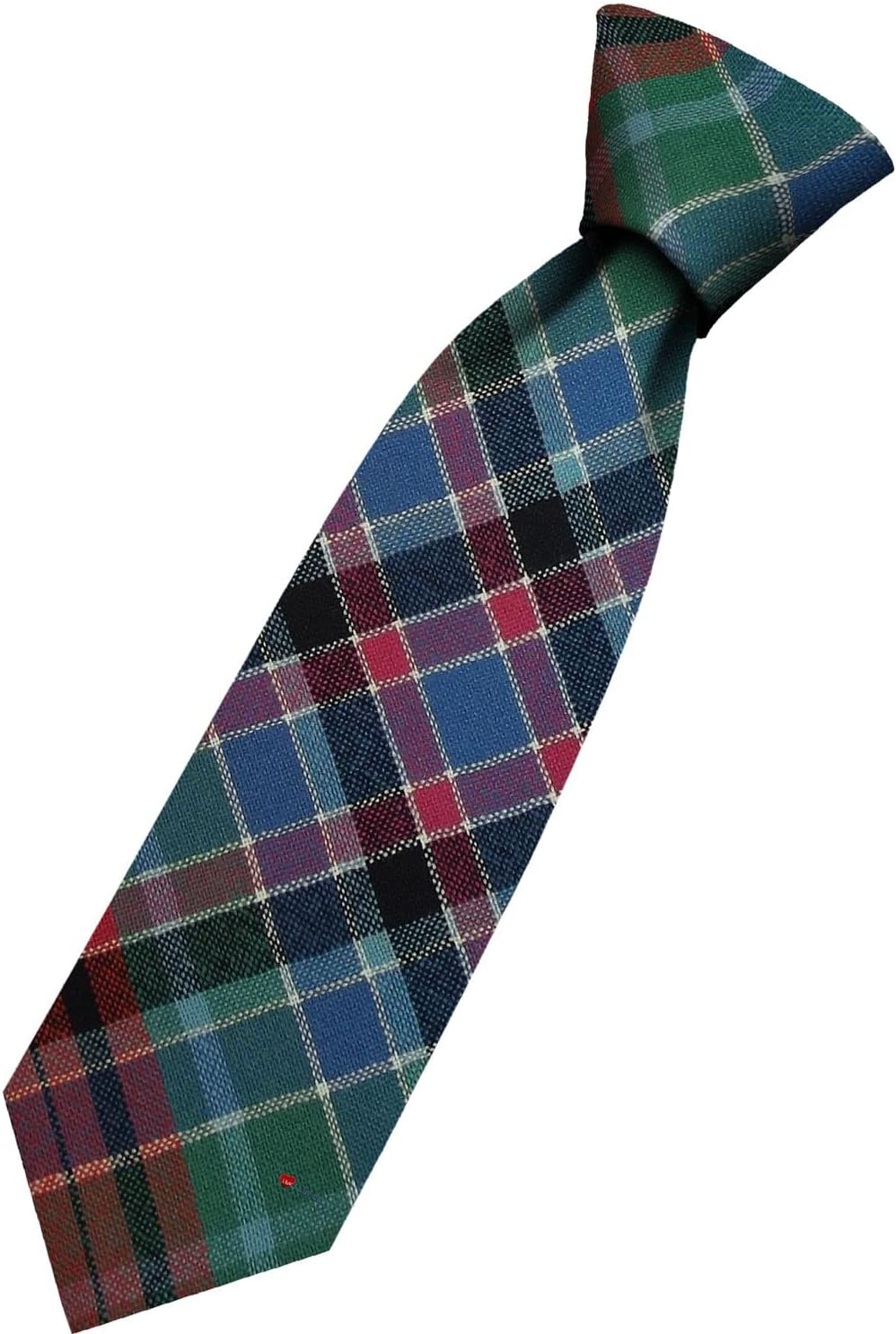 Mens All Wool Tie Woven and Made in Scotland in Gordon Red Ancient Tartan image number 2