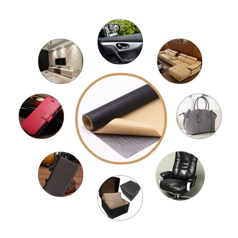 Self Adhesive Leather Repair Patch Couch Sofa Car Seat Chair Renovation Sticker (Black) image number 5