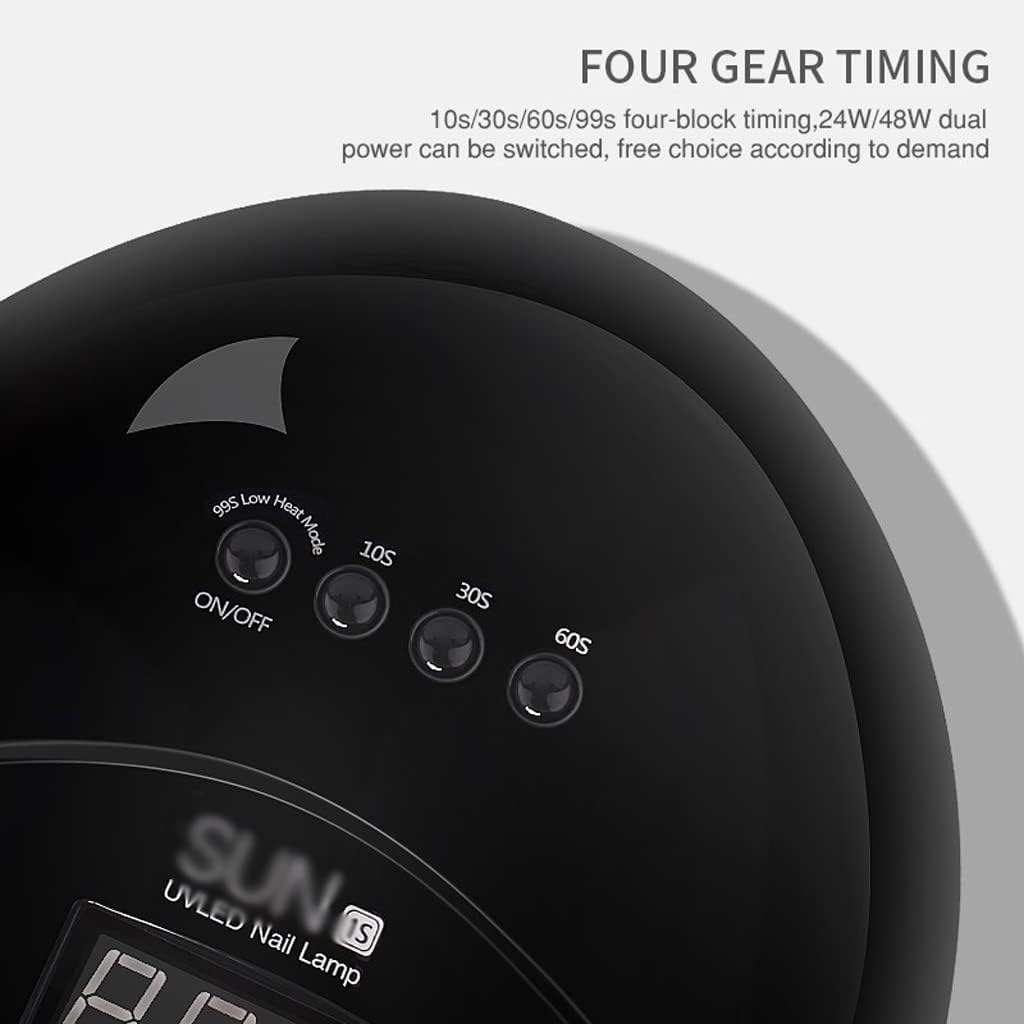 Nail Dryer Nail Tools Uv Led Nail Lamp 48W with 3 Timer Settings Auto Sensor Professional Gel Polish Light Curing Lamp Home Use Black Nail Lamp image number 2