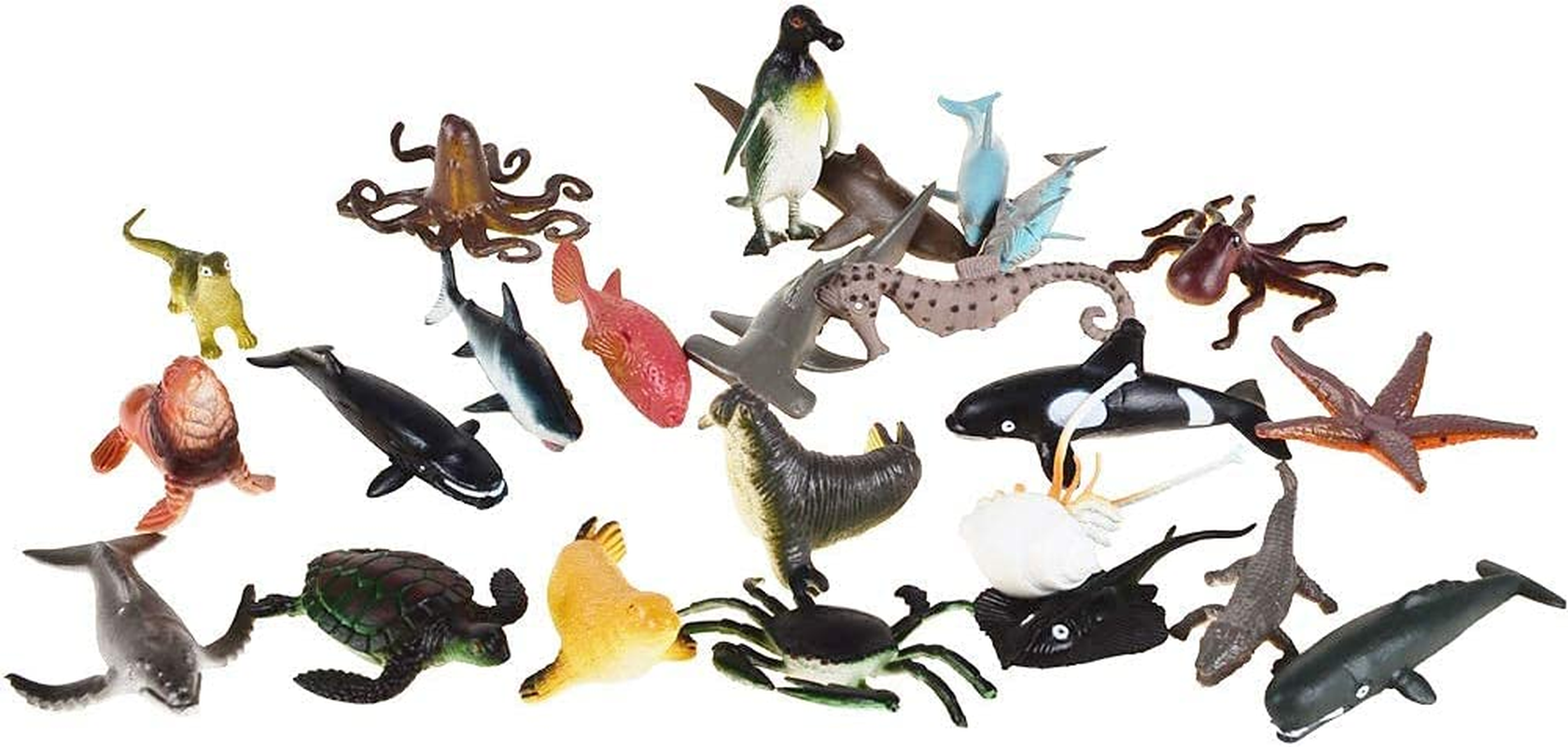 BOHS Assorted Sealife Creature Figures - Marine Ocean Sea Fish Animals Toys image number 1