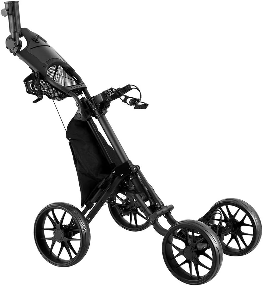 Everfit Golf Buggy Foldable Trolley Golf Cart Wheels Umbrella Bottle Holder image number 6