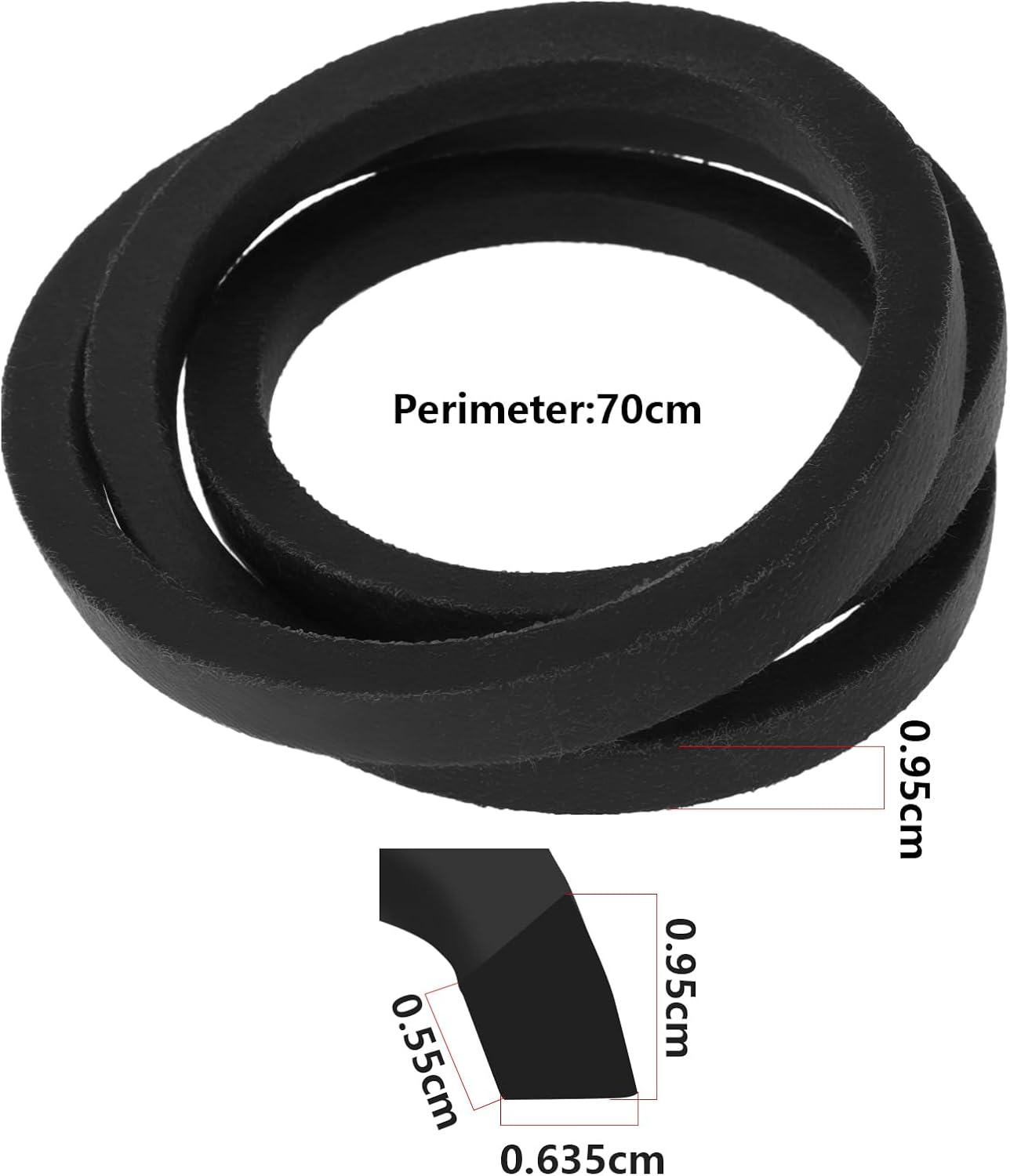 Emagtech 1Pc Lawn Mowers Gearbox Drive Belt V-Belt Replacement Part 1209470 120-9470 Compatible with Toro Timemaster 20200 20976 20978 20979 20977 20975