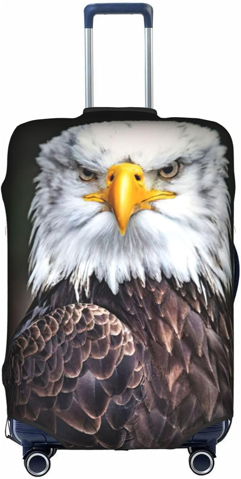 Odddot White Head Eagle Print Travel Luggage Cover,Suitcase Protector Cover, Washable Baggage Covers,For 18-32 Inch Luggage, White Head Eagle, Large