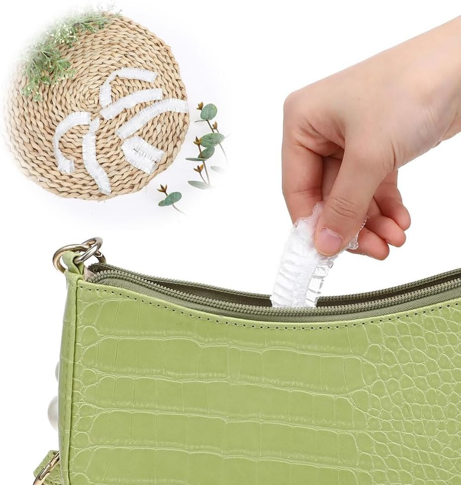 100 Pack Disposable Shower Caps - Large Waterproof Bath Caps for Women & Kids, Clear Plastic Hair Covers for Spa, Salon, Travel & Home Use image number 4