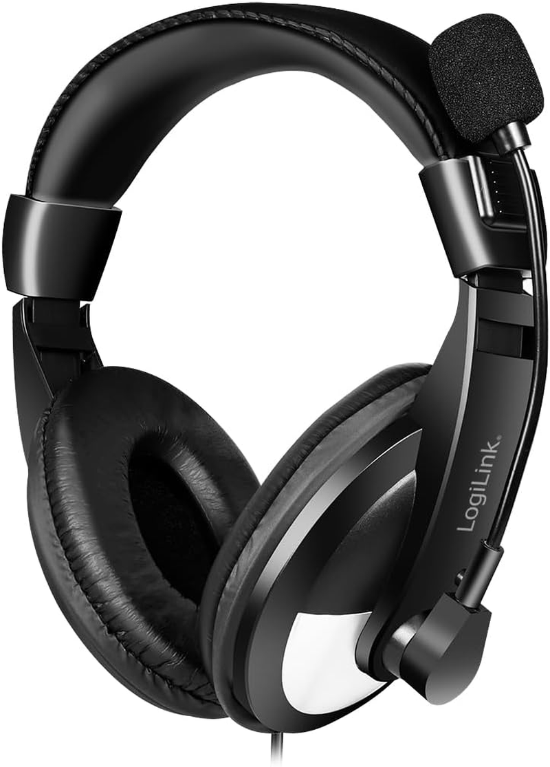Logilink Stereo Headset with Well Padded Headphones & Integrated Remote Control & Boom Microphone image number 1