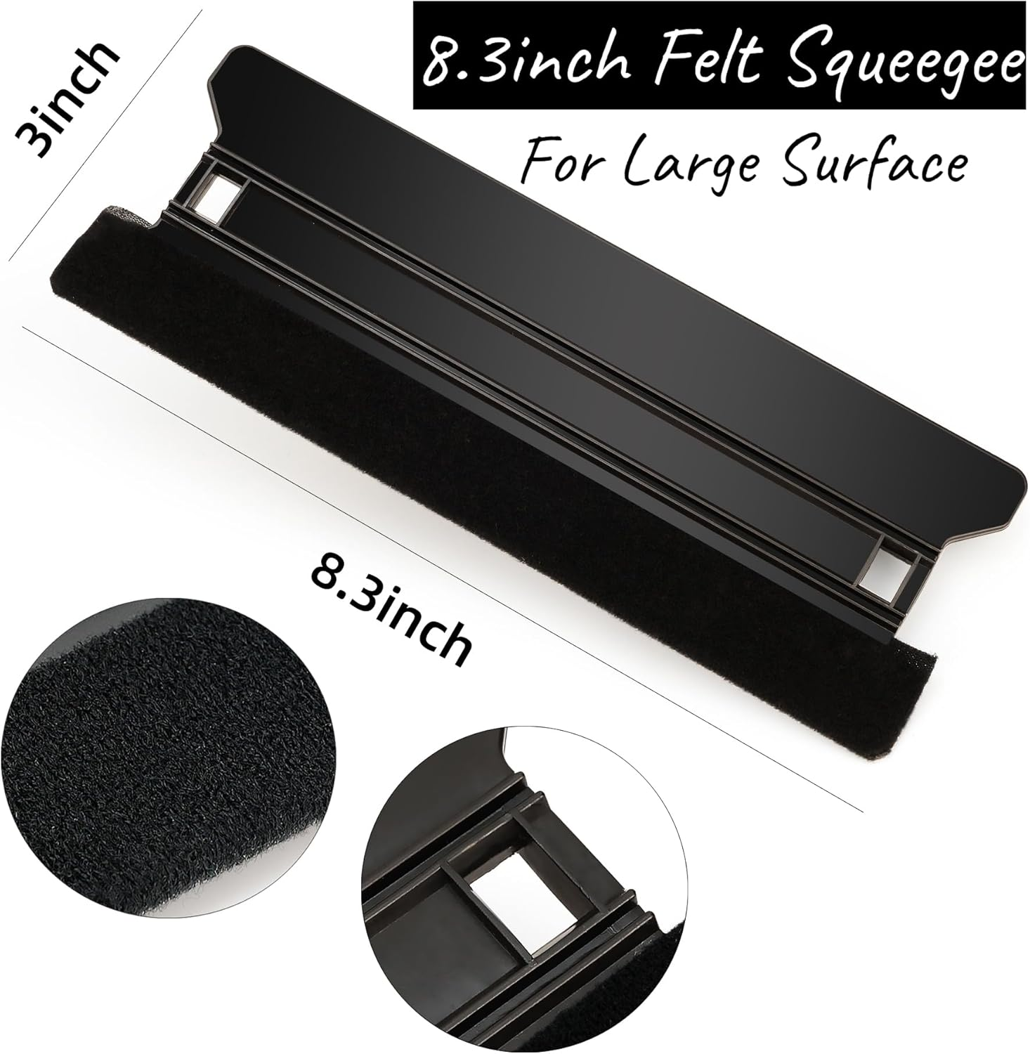 Car Wrapping Tool Kit with Gloves - Rubber Squeegee, Felt Edge Squeegees, Edge Trimmer, Utility Knife - for Vehicles Wraps, Window Film, Decals, Stickers and Paint Protection image number 3