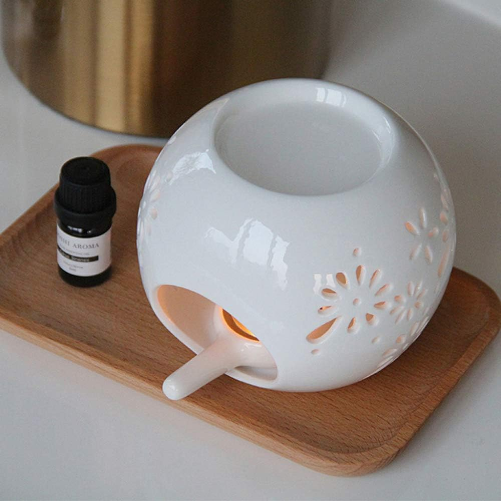 Sculpture Statue Antiques Collectables，Ceramic Oil Burner Wax Melt Burner,Aromatherapy Essential Oil Diffuser Candle Holder for Home Decor Meditation image number 4
