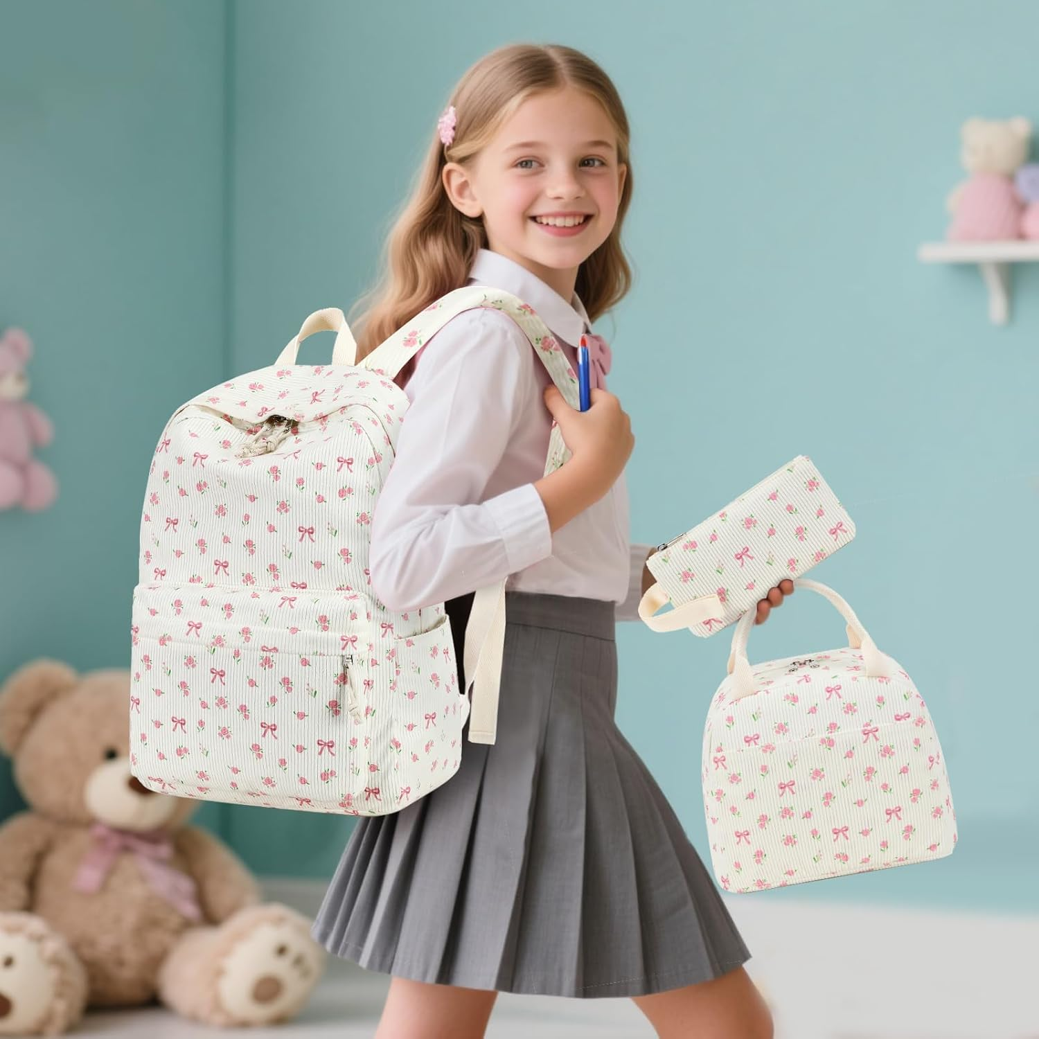 School Backpacks for Boys, Teens Girls Unisex School Bookbag Set Travel Daypack