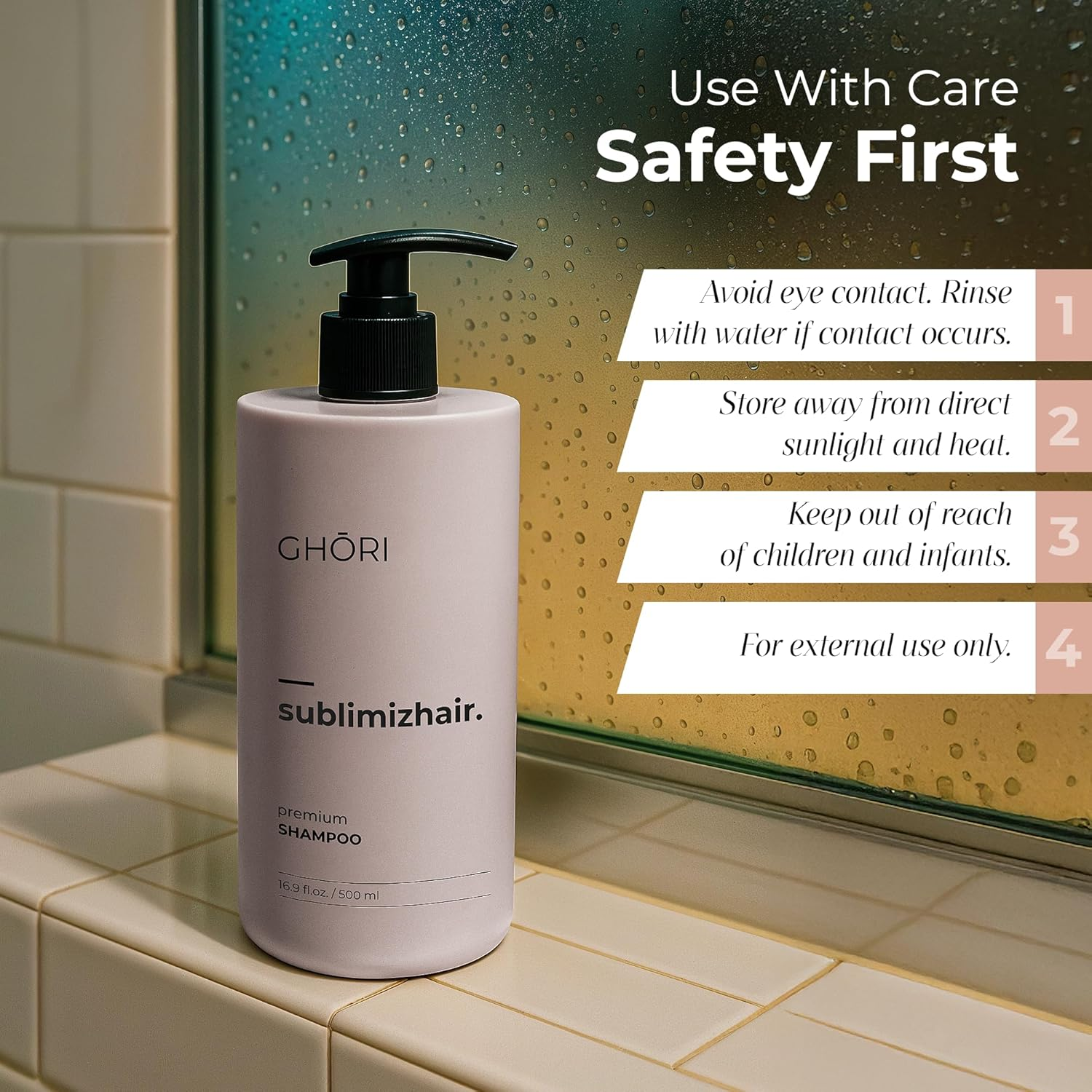 Ghori Sublimizhair Korean Herbal Shampoo for Dry & Damaged Hair | Hanbang Formula with Ginseng, Licorice & Tea Extracts | Gentle Scalp Cleansing | Ph Balanced Shampoo | 300 Ml / 10.1 Fl Oz