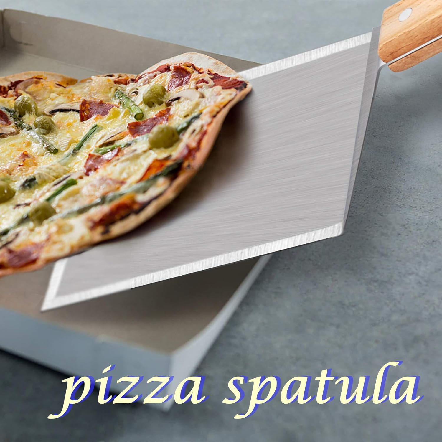 Leonyo Metal Spatula Set of 2, Stainless Steel Griddle Hamburger Spatula, as Barbecue Turner Grilling BBQ Griddle Accessories, Triple Rivets & 2 X S Hook, Heavy Duty & Easy Press, Smash Burgers