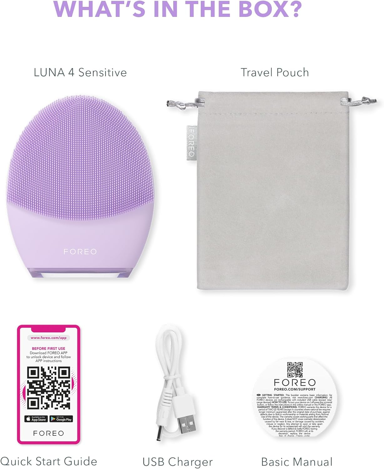 FOREO LUNA 4 Face Cleansing Brush | Firming Face Massager | anti Aging Face Care | Enhances Absorption of Facial Skin Care Products | Simple Skin Care Tools | Sensitive Skin