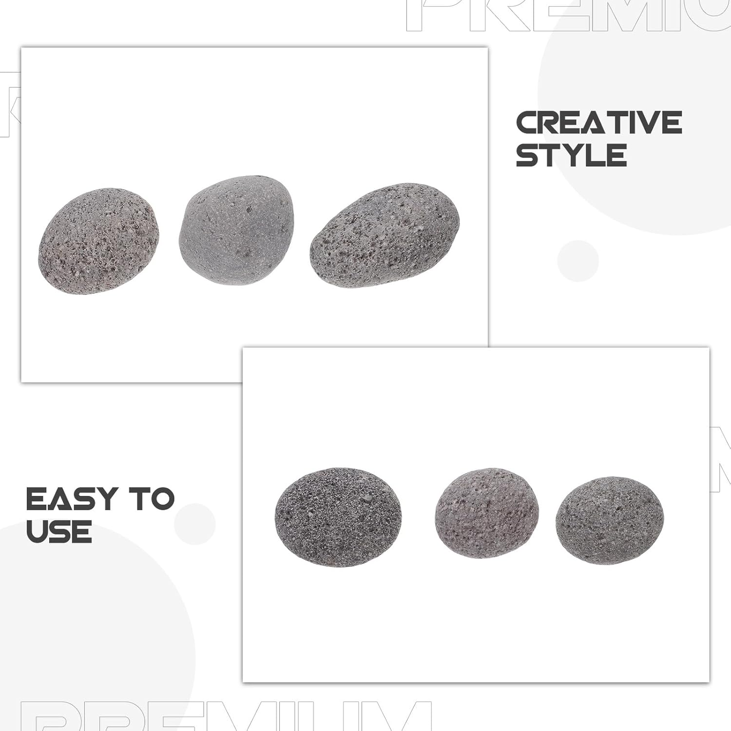 Alasum Natural Volcanic Lava Rocks 5-8Cm 1Kg Bag Reusable Fire Pit Stones Fireplace Landscaping Patio Grill Accessories for Outdoor and Indoor Fireplaces image number 1