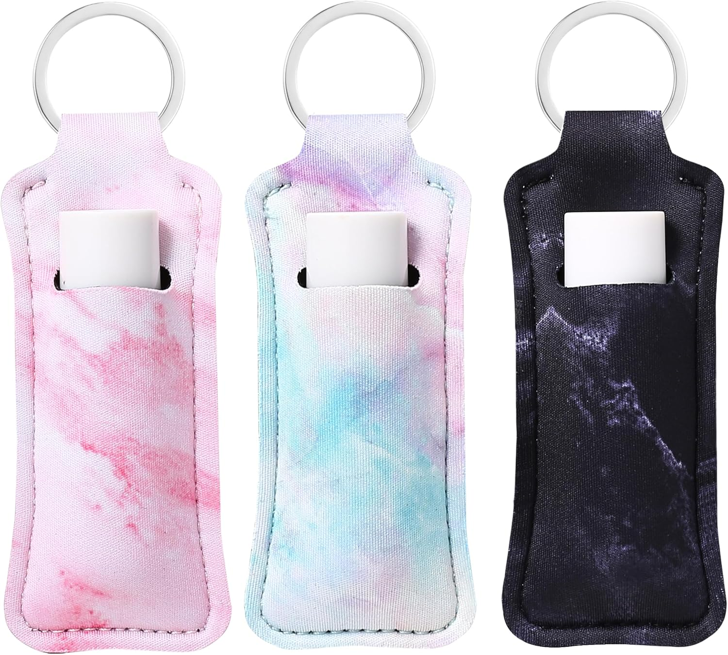 COOKOOKY Chapstick Holder Keychain Cute Lip Balm Keychain Holder with Clip, Sunflower, Large