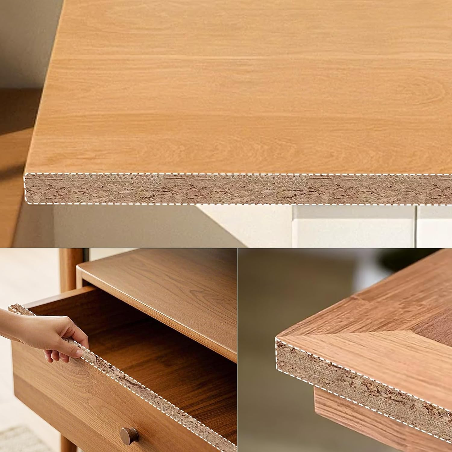 Edging Tape,Veneer Furniture Edging Strip,Self-Adhesive Edge Banding,Wood Veneer Trim for Tables,Chairs,Panels Renovation（10Meters #2） image number 3