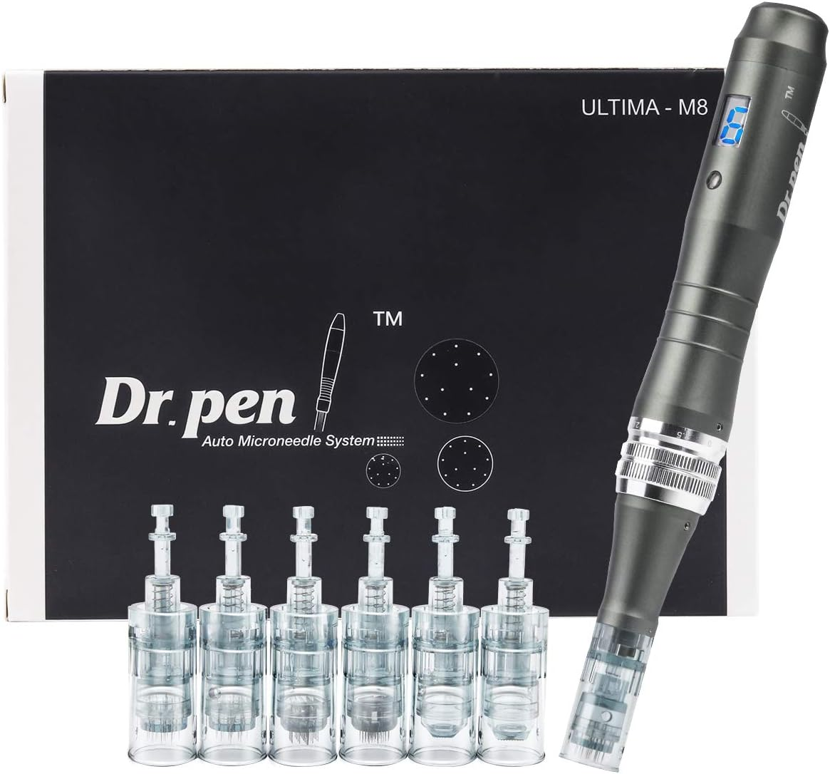 Dermapen Ultima M8 Microneedling, Dermapen Electric Pen Wireless M8 Micro Needle with 36PIN X1, 11PIN X1 and Nano round X1 Needles & Storage Box for Wrinkles, Strips, Nardes and Hair Loss image number 4