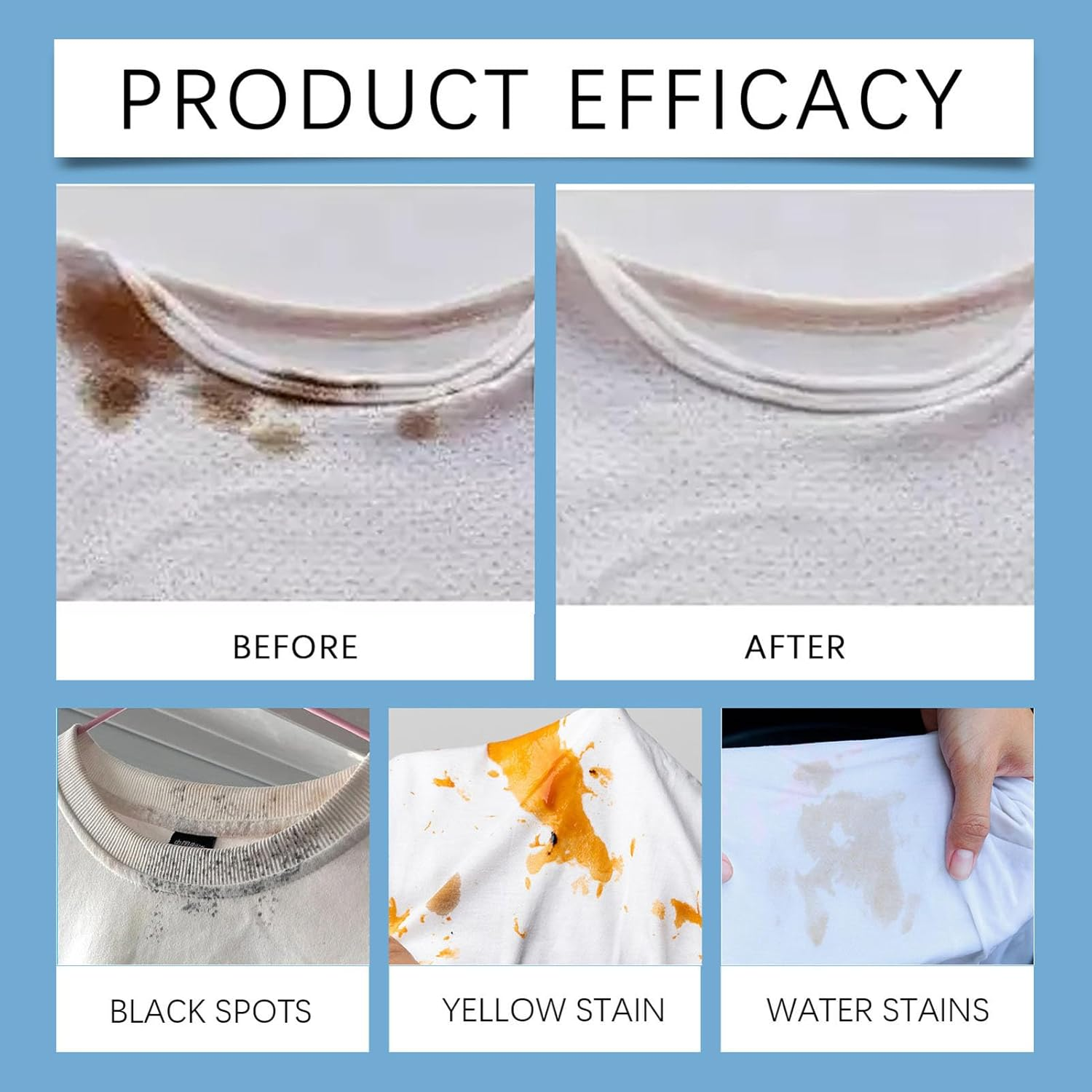 Baby Laundry Stain Remover Spray, 100Ml Stain Treater Spray for Baby Clothes Fabric, Clothing Fabric Cotton Linen Underwear Cleaning Liquid Detergent for Oil Grease Food Removal image number 2