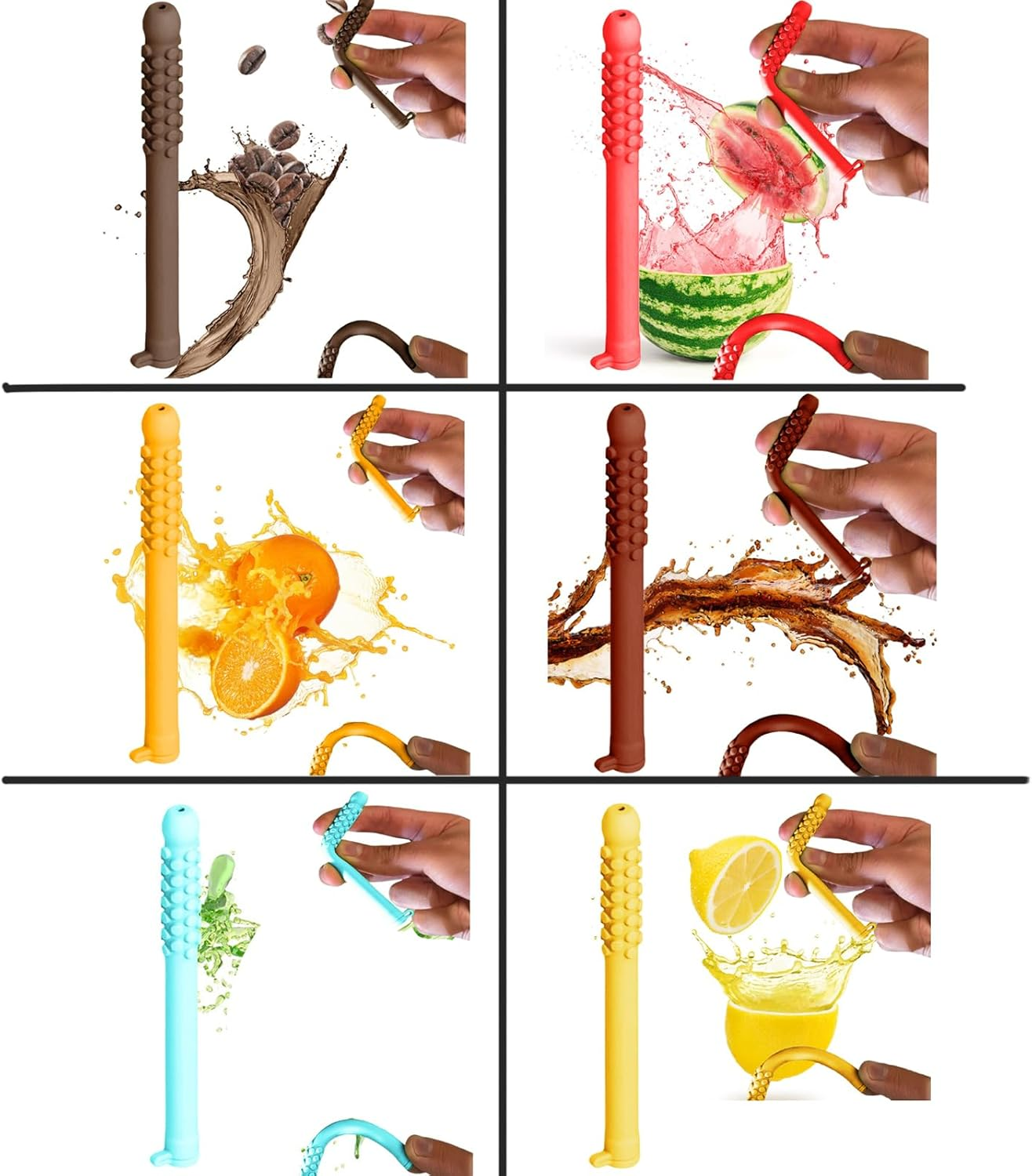 Chewable Breath Sticks with Essential Oils, Chewable Breather Quit, Reusable Silicone Chewer for Adults, Can Be Taken Anywhere 3Pcs(Watermelon+Mint+Strawberr) image number 1