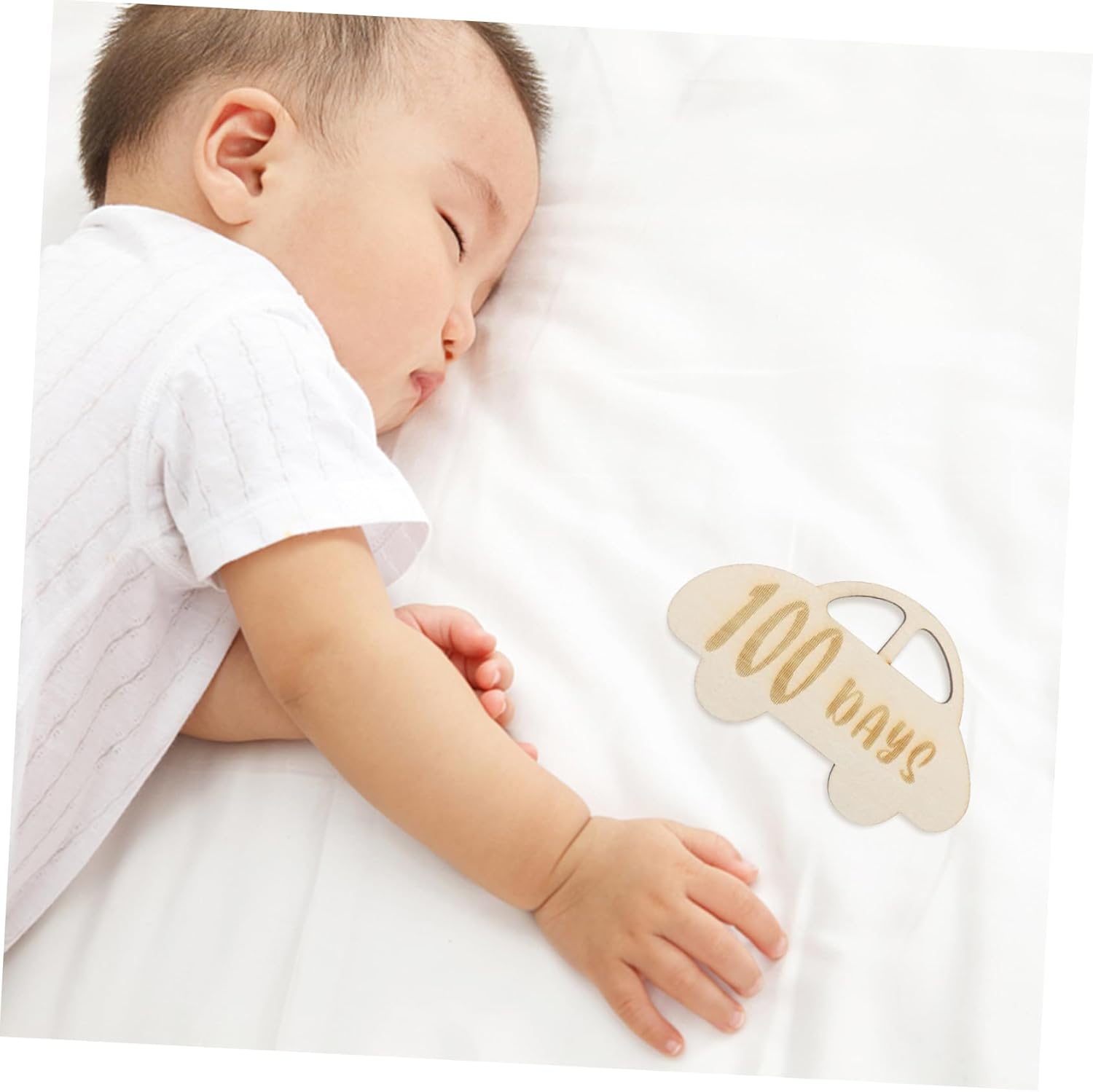 DOITOOL Wooden Milestone Cards Days Growth Marker Commemorative Photo Prop for Newborns for Home Decor and Memory Keeping Capture Every Milestone with Style image number 6