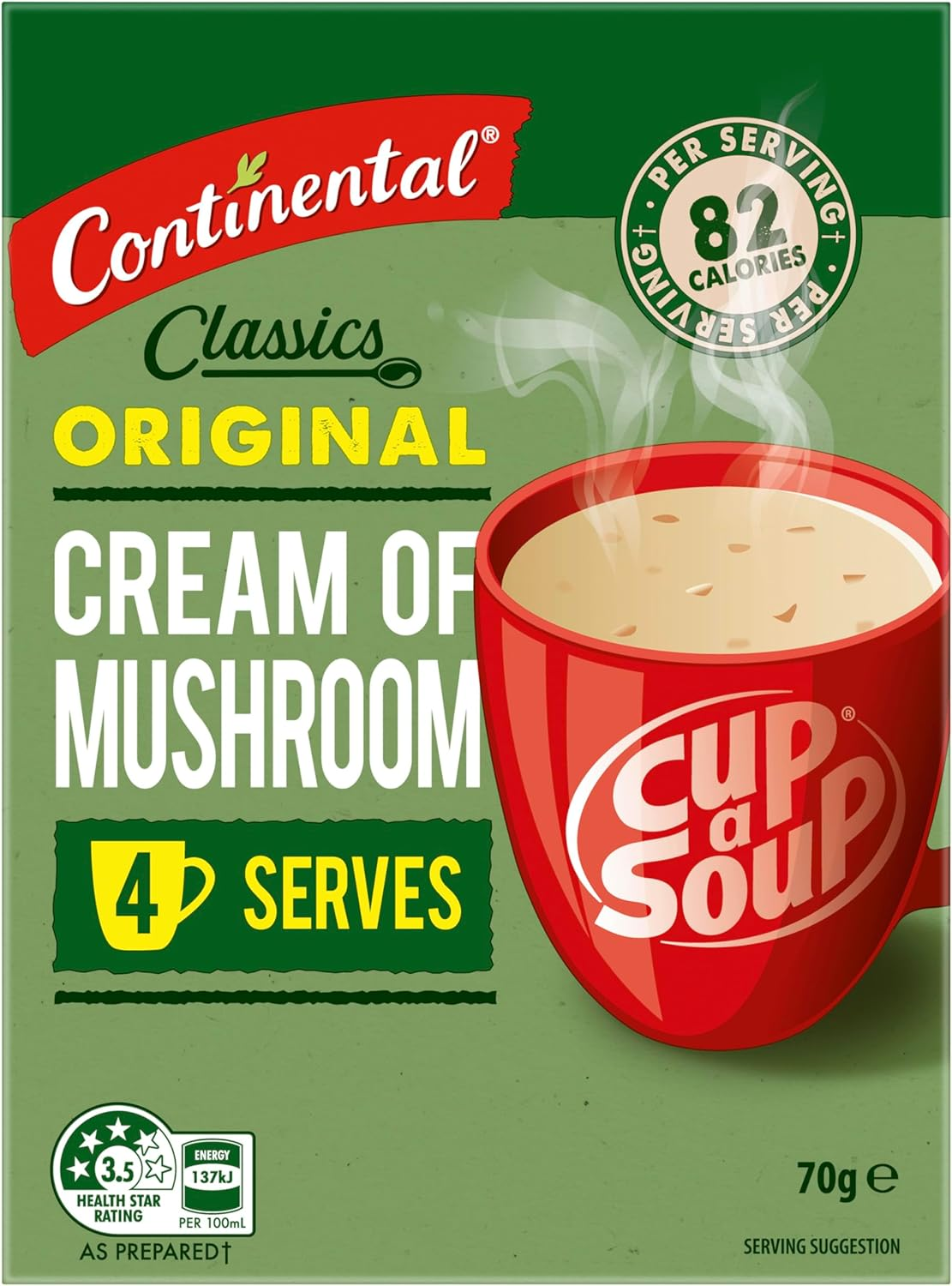 Continental Classics Cup a Soup Original Cream of Mushroom Soup 70G image number 5