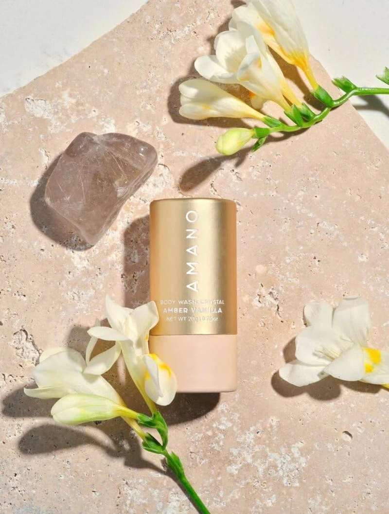 Amano Beauty Crystal Starter Kit &ndash; Luxury Foaming Cleanser with Reusable Bottle, Vegan, Sulfate-Free, Paraben-Free, Phthalate-Free &ndash; Glowing, Smoother Skin in 30 Days image number 3