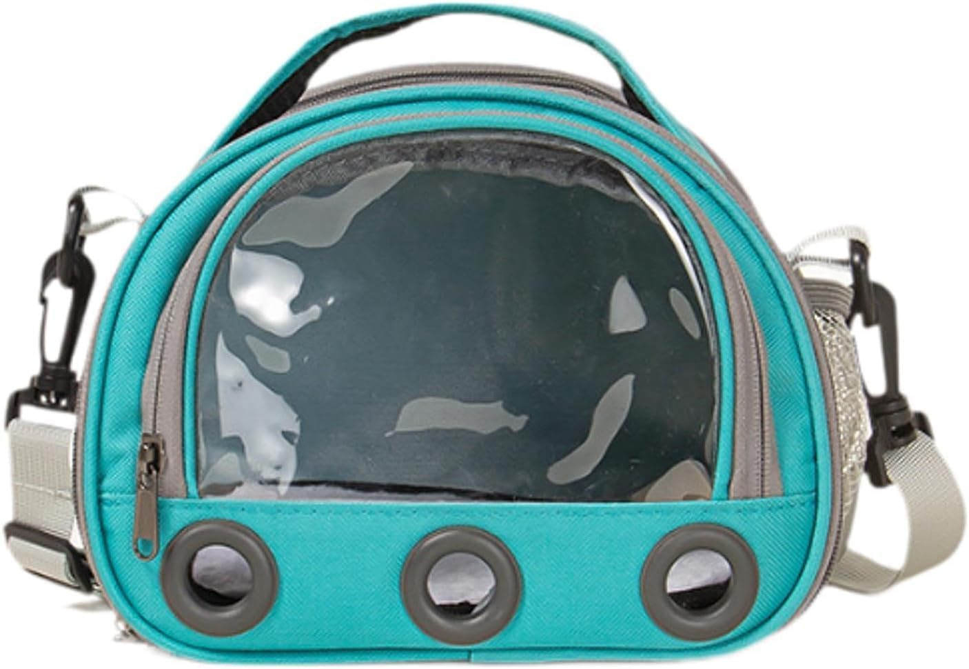 Hamster Travel Carrier Bag Guinea Pig Carrier Bag Travel Small Animals Chinchilla Outgoing Carrier Cage Carrying Shoulder Bag, Pink, S (Blue,Small) image number 5