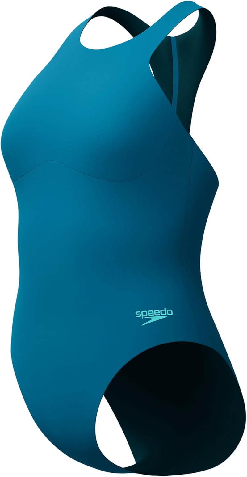 Speedo Women'S Racer Zip Swimsuit | Swim Fitness | Soft Feel | Premium Swimwear Swimwear (Pack of 1) image number 6
