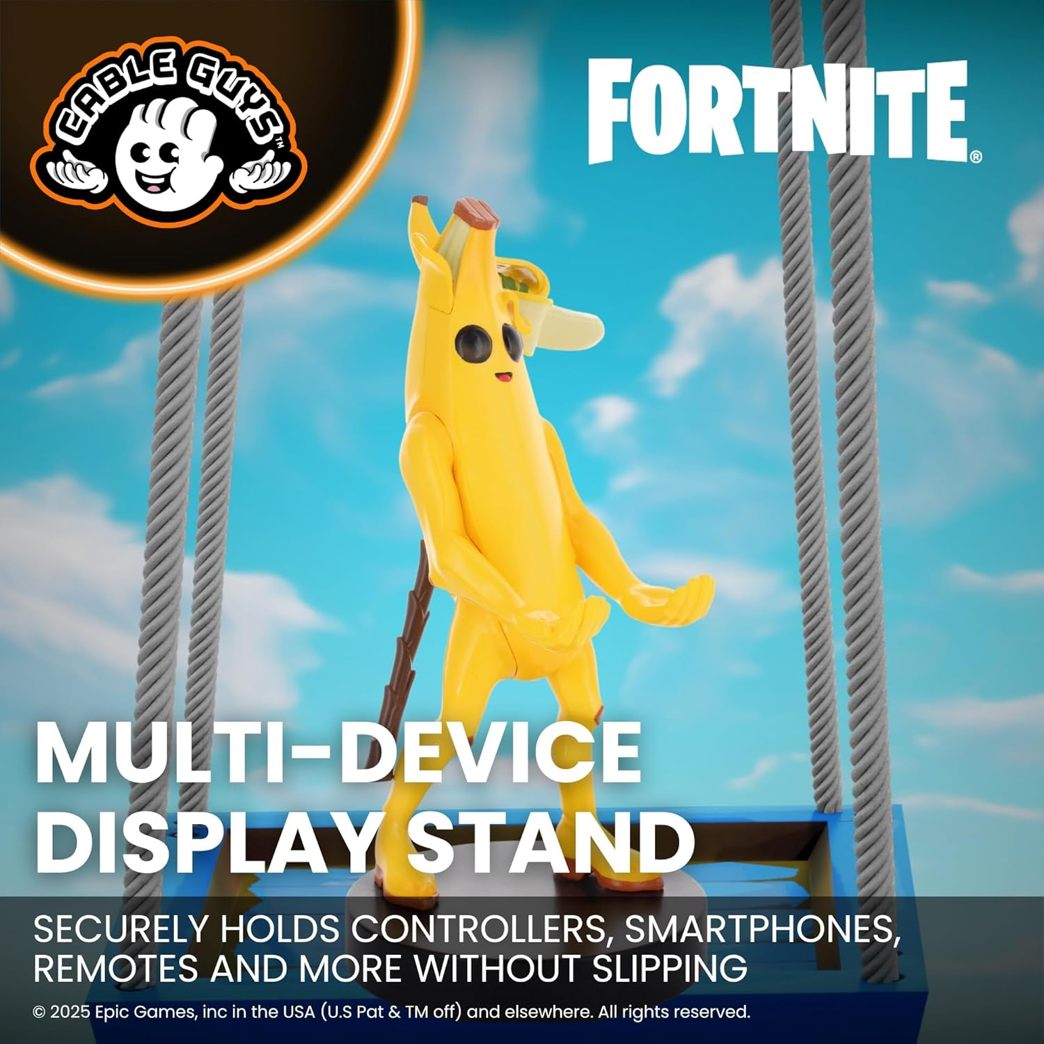 Cable Guys - : Peely Original Controller and Phone Holder (Xbox, Playstation, Nintendo Switch) & Phone (Iphone, Samsung, Google)