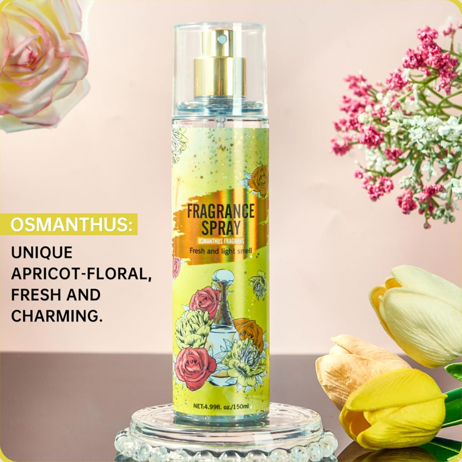 Yruioon Alcohol Free Perfume Spray for Women Refreshing Long Lasting Body Mist for Skin and Hair Osmanthus Fragrans One Size - Orchid image number 5