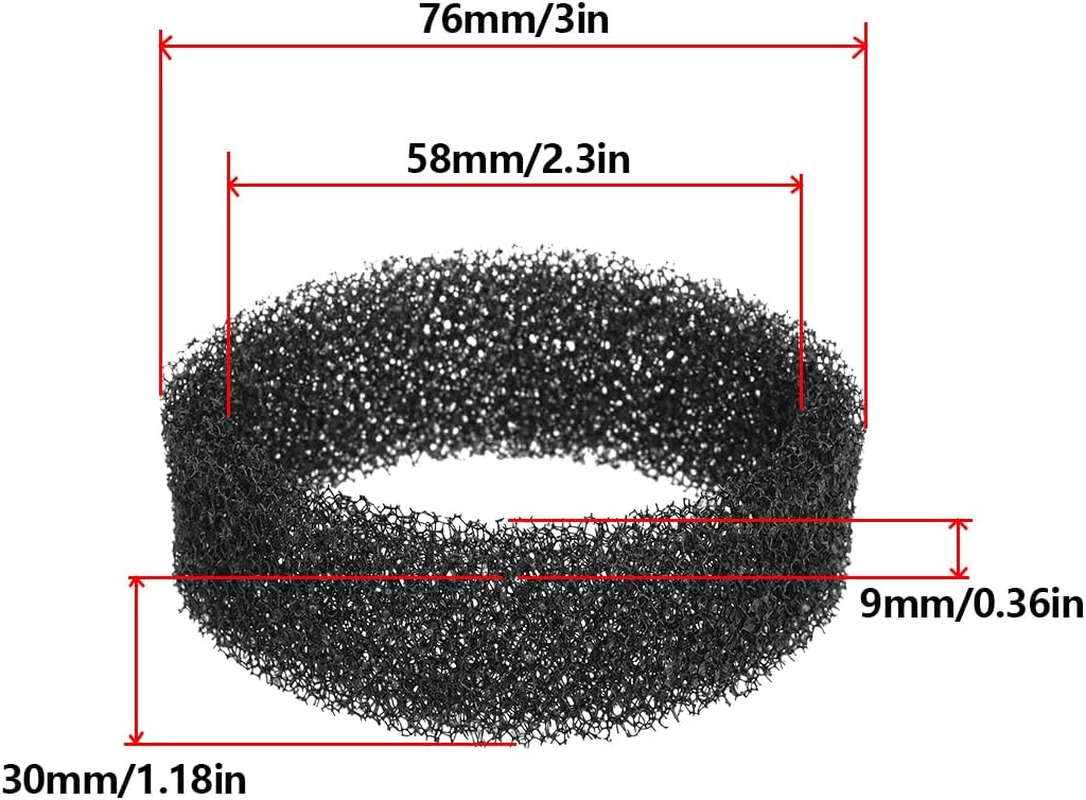 Emsea Pack of 16 Filter for Cat Drinking Fountain, Black round Filter Sponge, Replacement Filter for Drinking Water Sponge for Pets for 2.5 L/84 Oz and 2.2 L/74 Oz Drinking Fountain for Pets image number 3