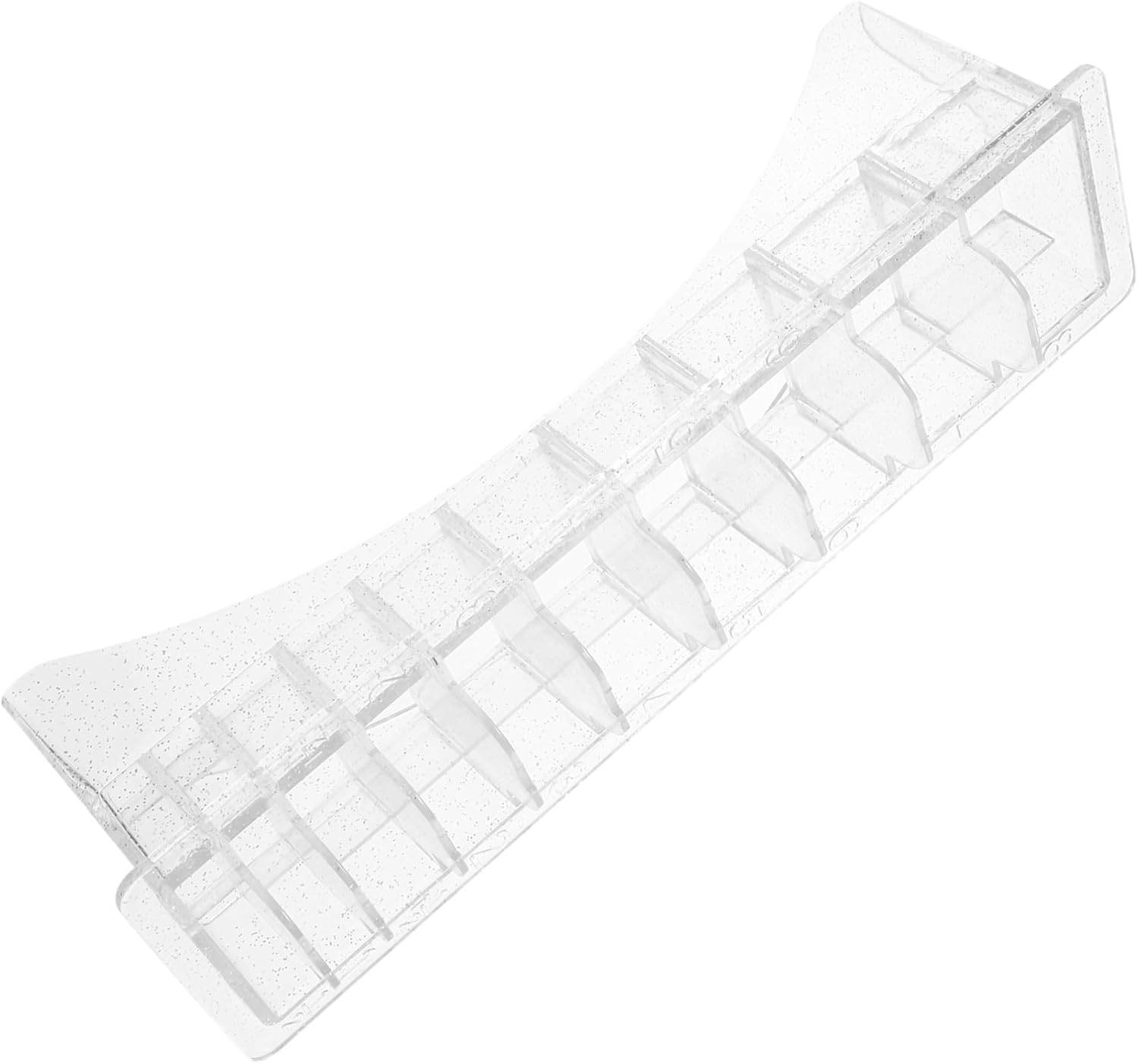 BUTIFULSIC Clipper Guard Holder with 10 Grids Plastic Storage Box, Universal Barber Clippers Organizer Case for Hair Trimmers, Hair Cutting Comb Tray for Professional Salon and Home Use
