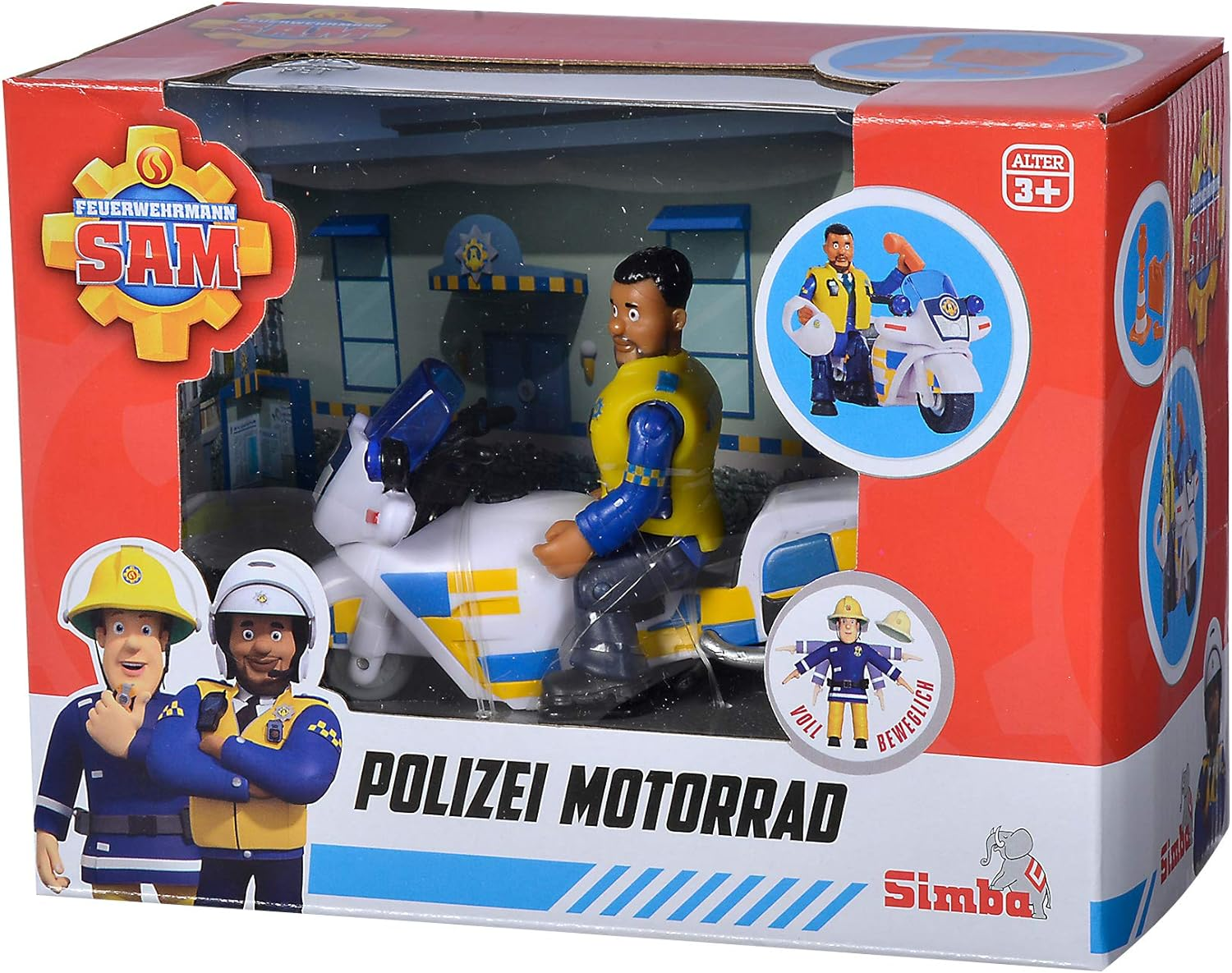 Sam Polizei Motorrad Mit Figur image number 1