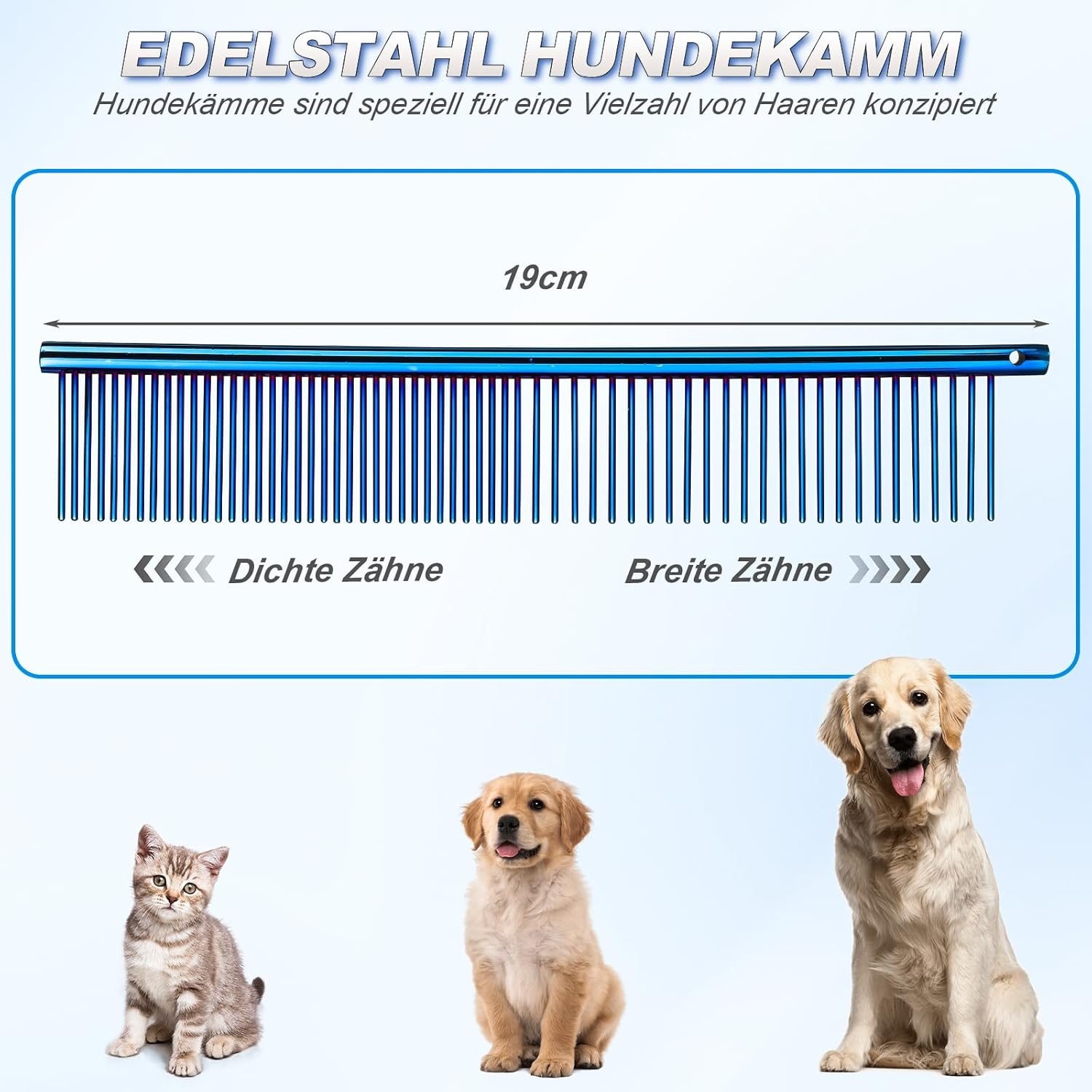 Purple Dragon 8 Inch Dog Scissors Set Professional 3-In-1 Fur Scissors Set for Dogs &ndash; Blue Dog Scissors Set Straight, Serrated and Curved Scissors Are Included for Dogs for Cats and Other Animals