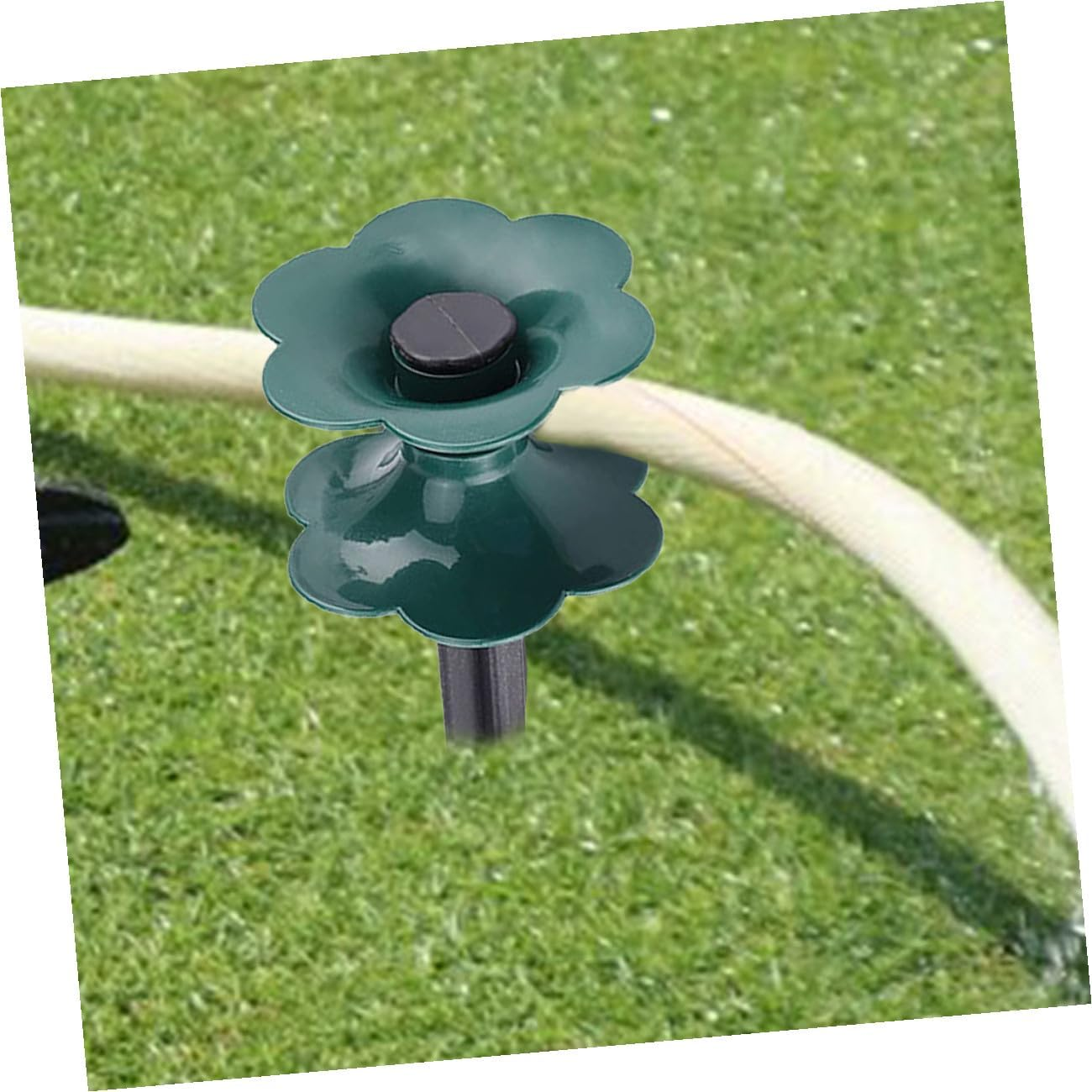 Hose Guide Wheels and Plastic Spikes for Garden Hose Support 4Pcs Set Lawn and Patio Holder Organizer for Outdoor Irrigation and Management image number 4
